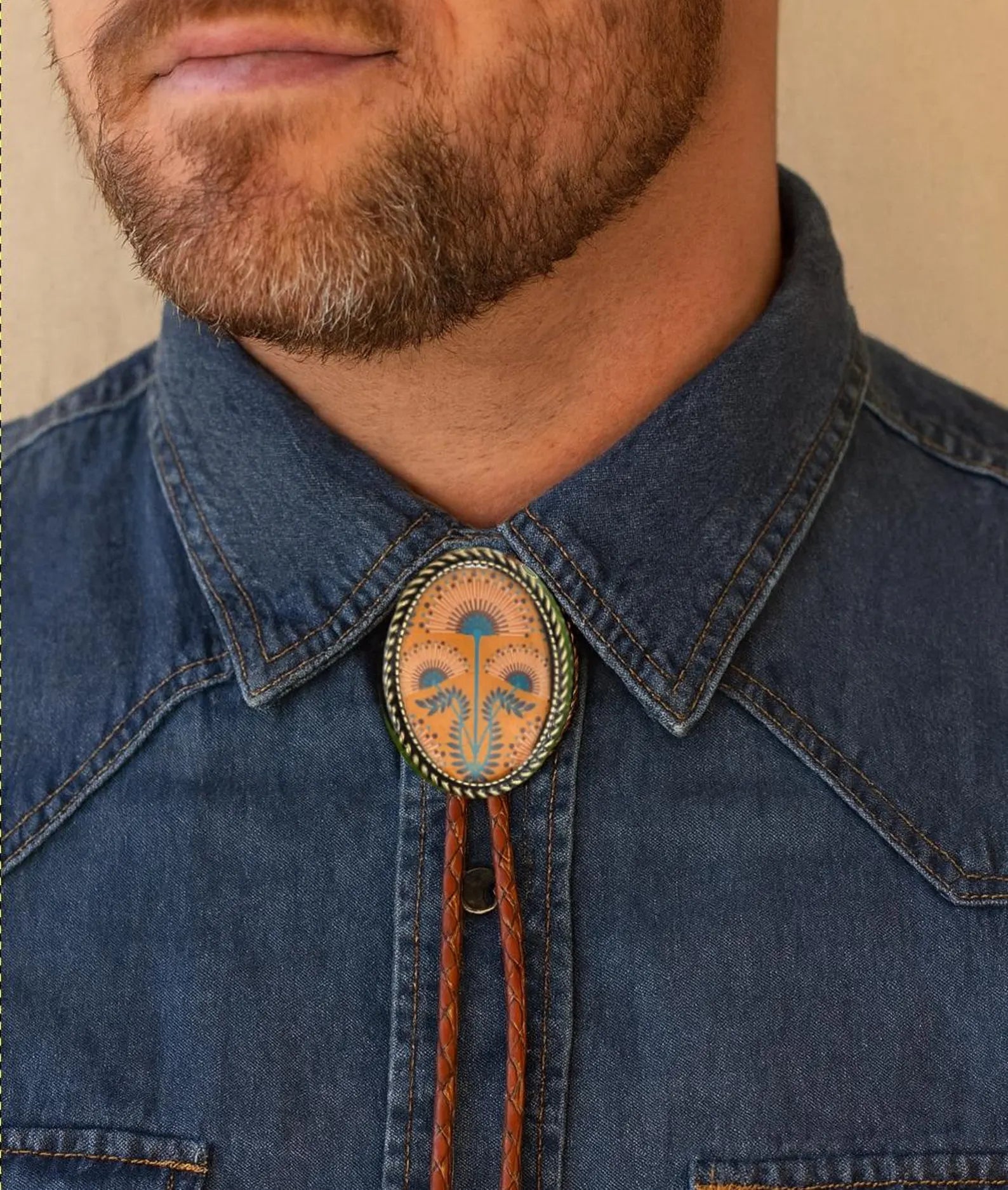 Whimsical Flower Bolo Tie