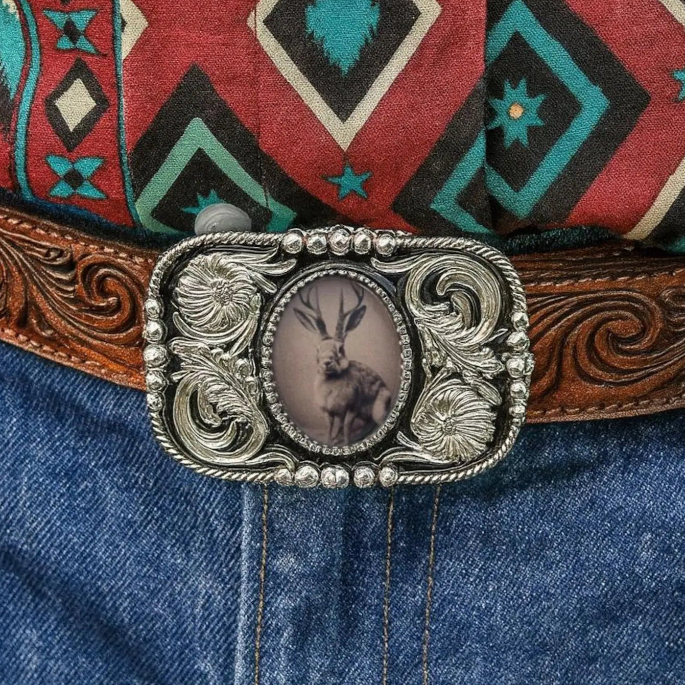 Jackalope Belt Buckle