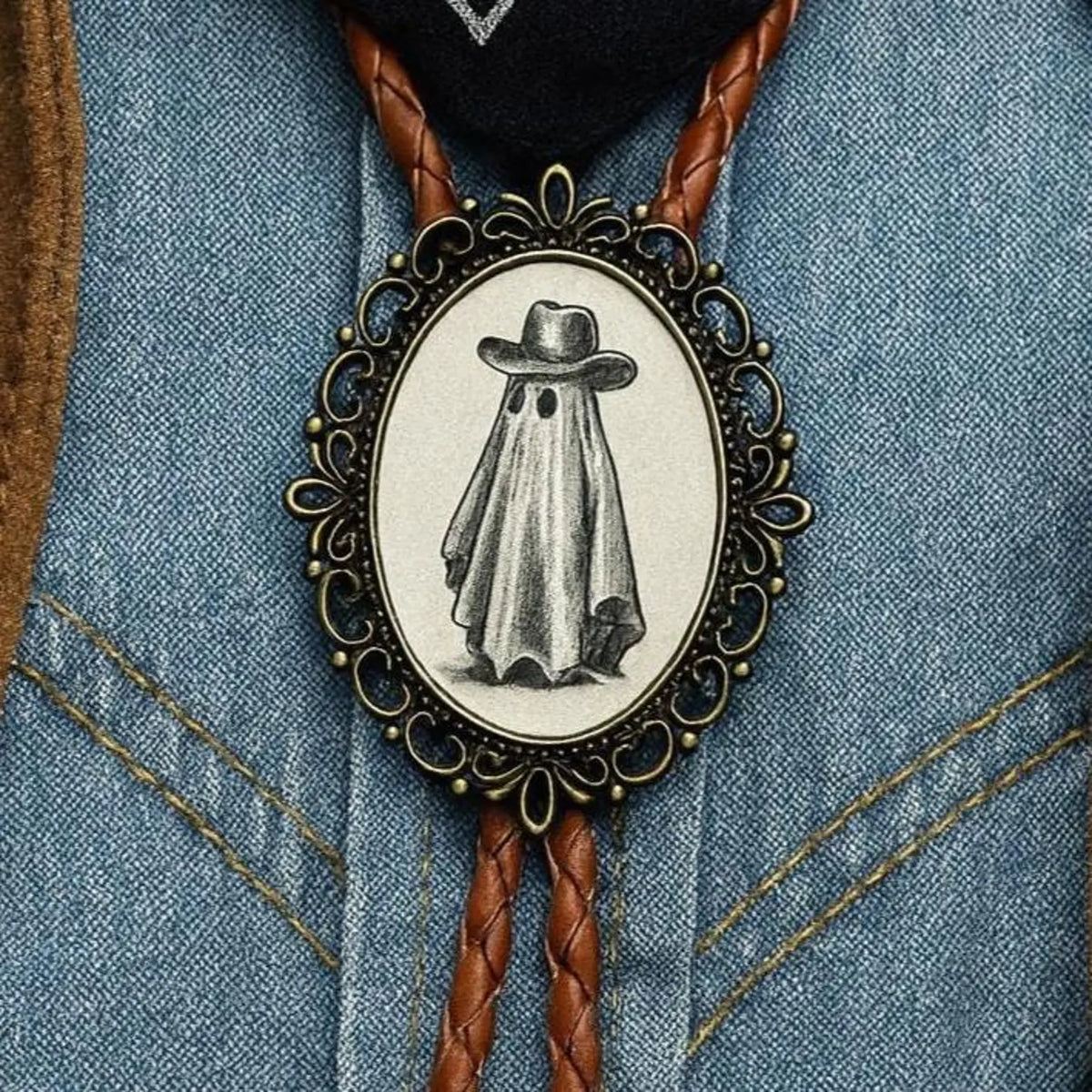 Ghost Bolo Tie