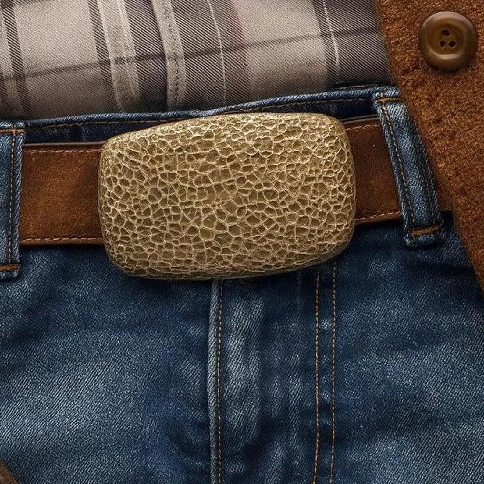 Hammered Belt Buckle