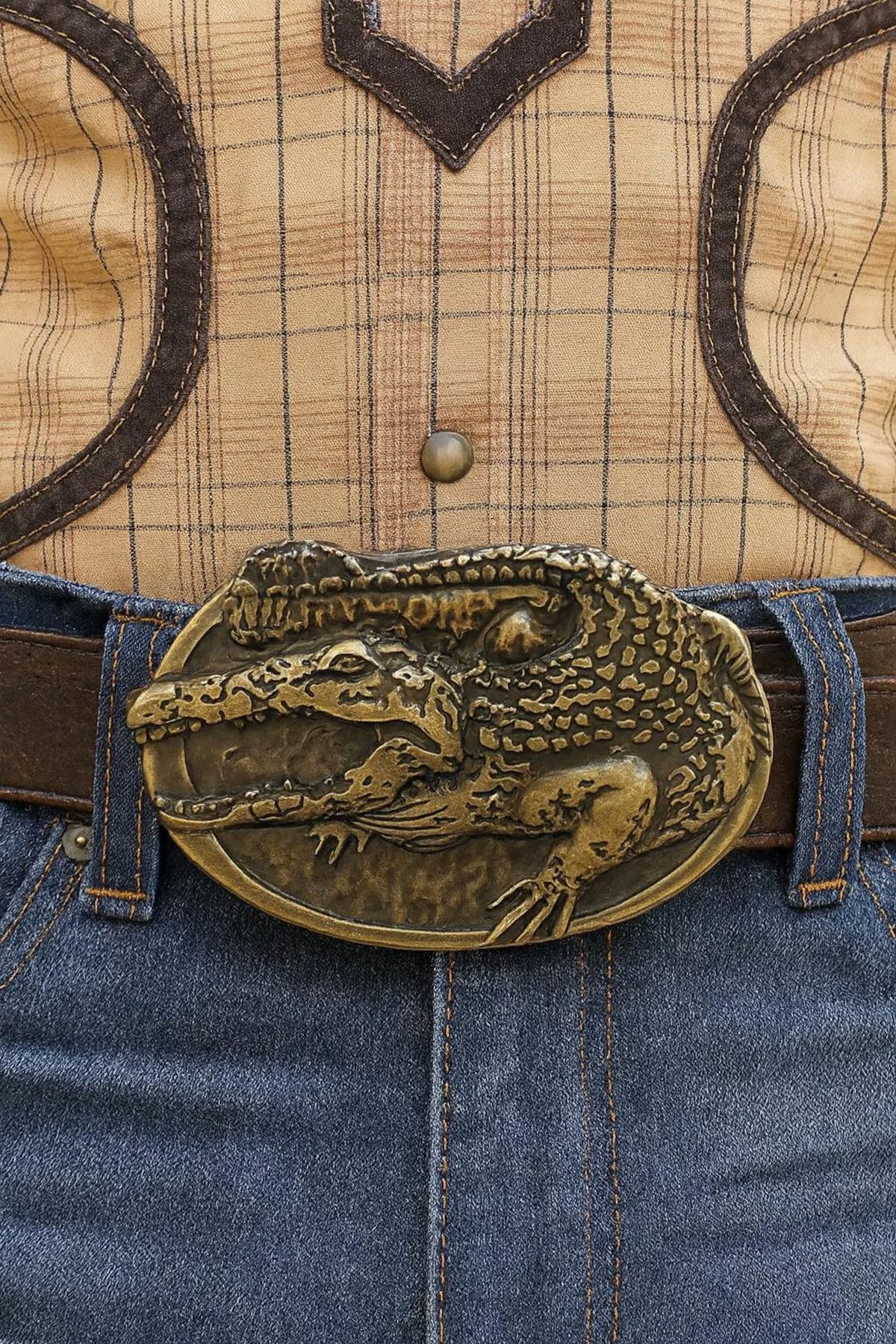 Crocodile Belt Buckle display picture 3