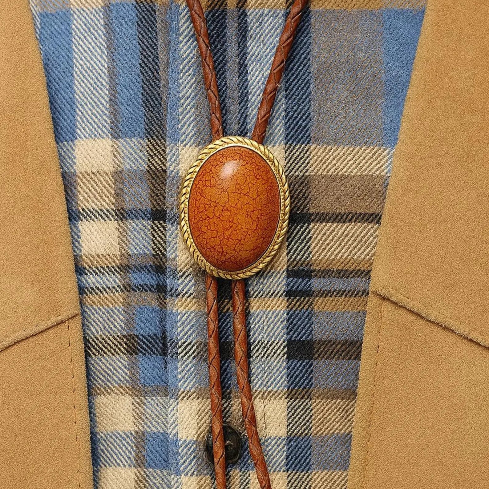Orange Bolo Tie
