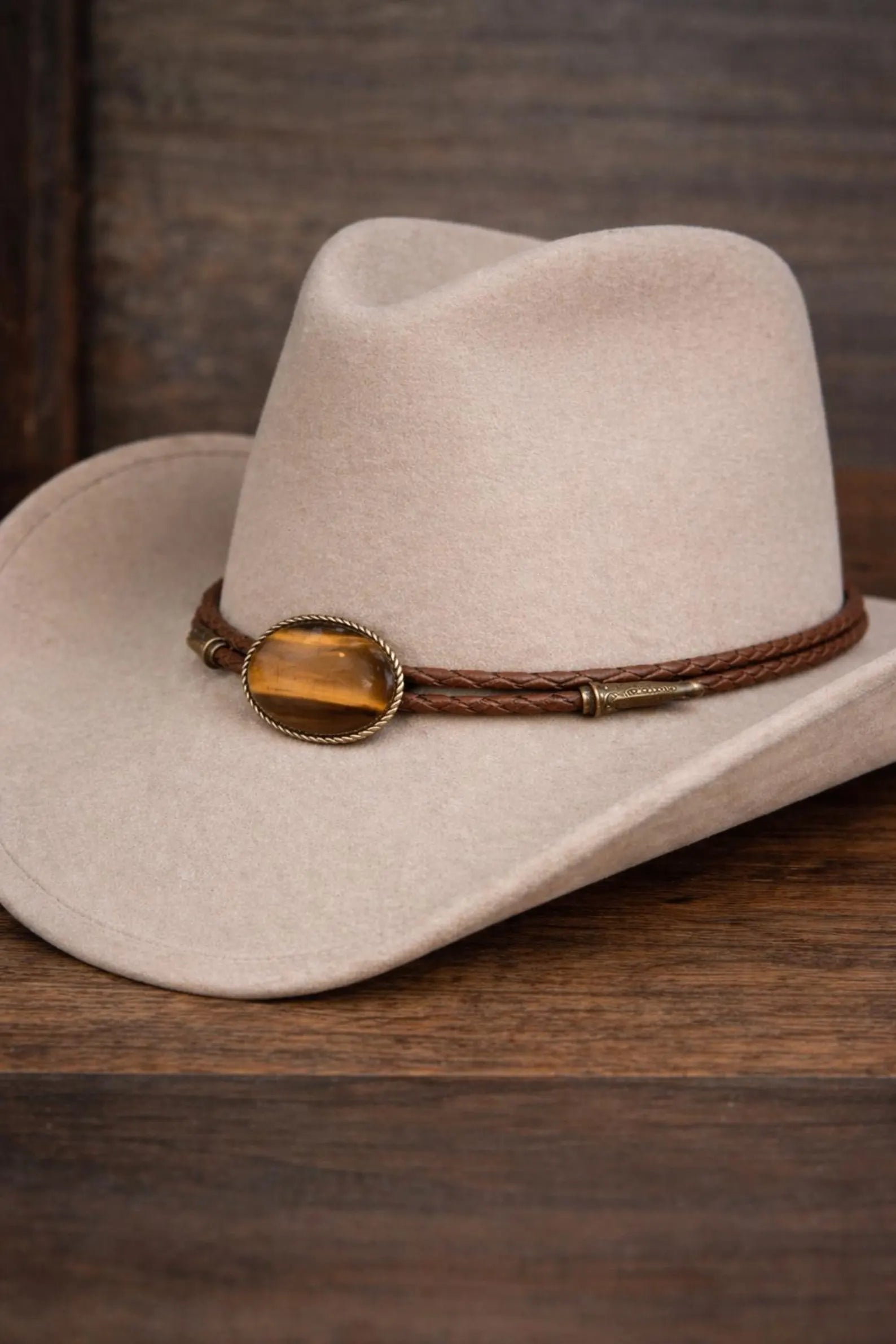 Tigers Eye Stone Hat Band