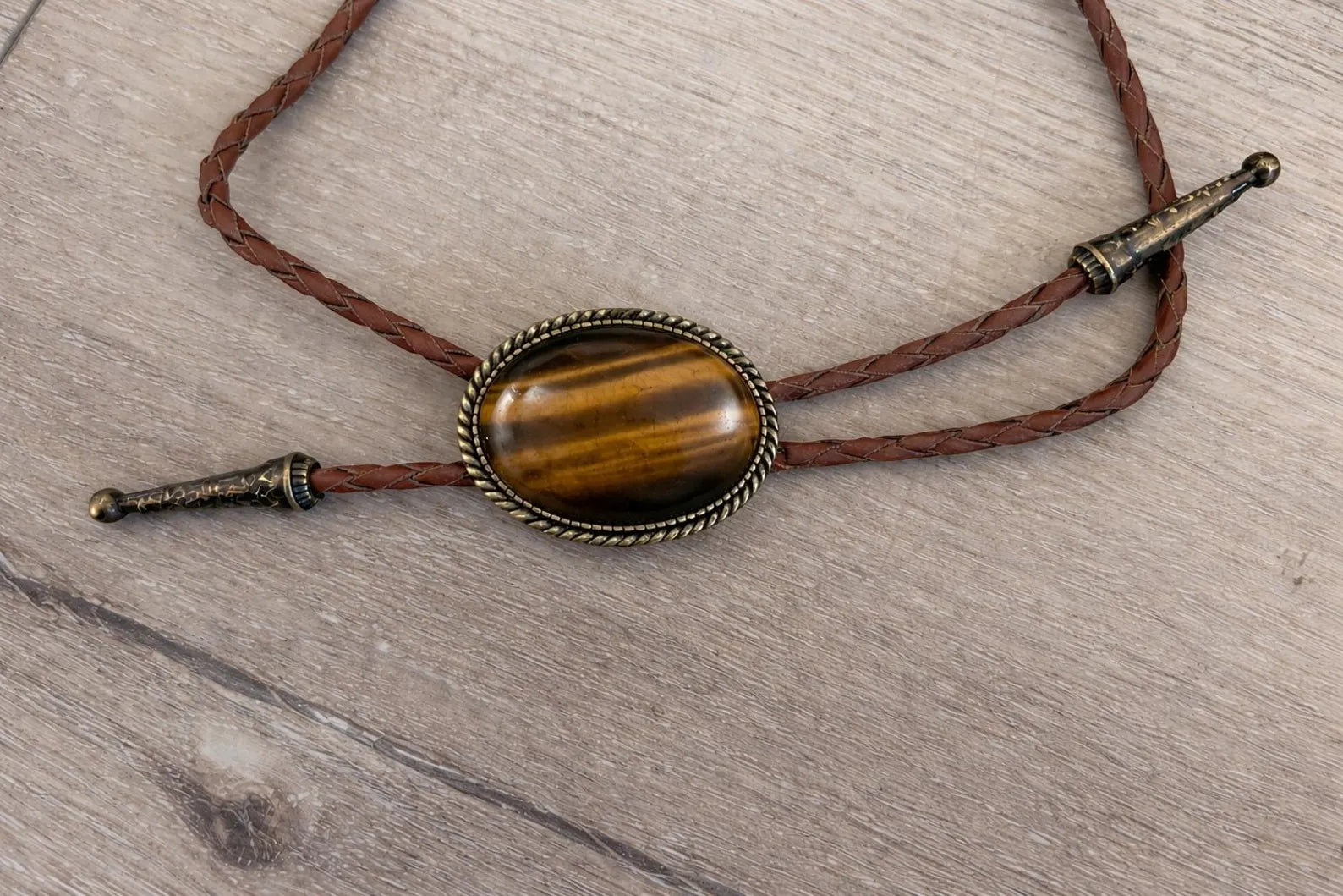 Tigers Eye Stone Hat Band