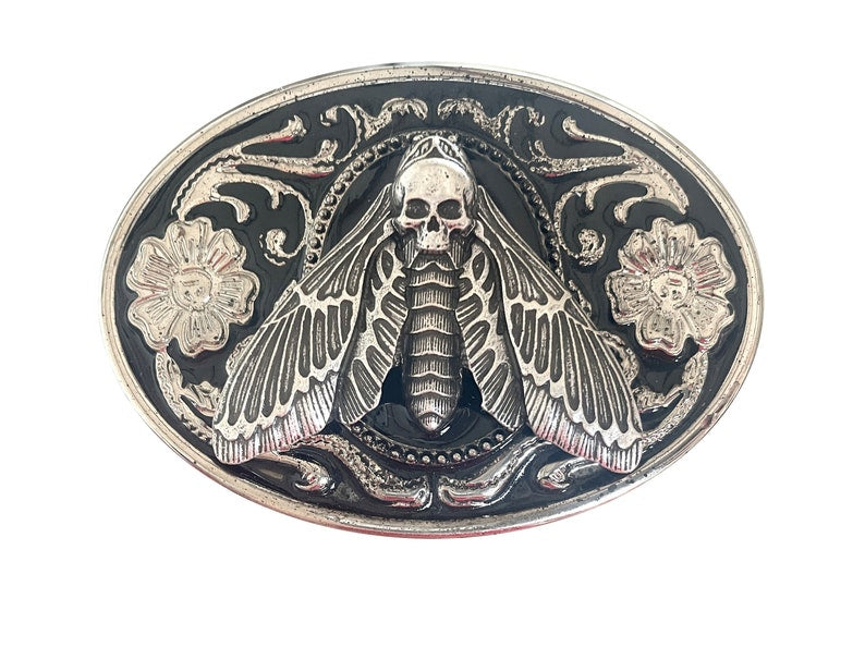 Dead Moth Buckle/Bolo Set