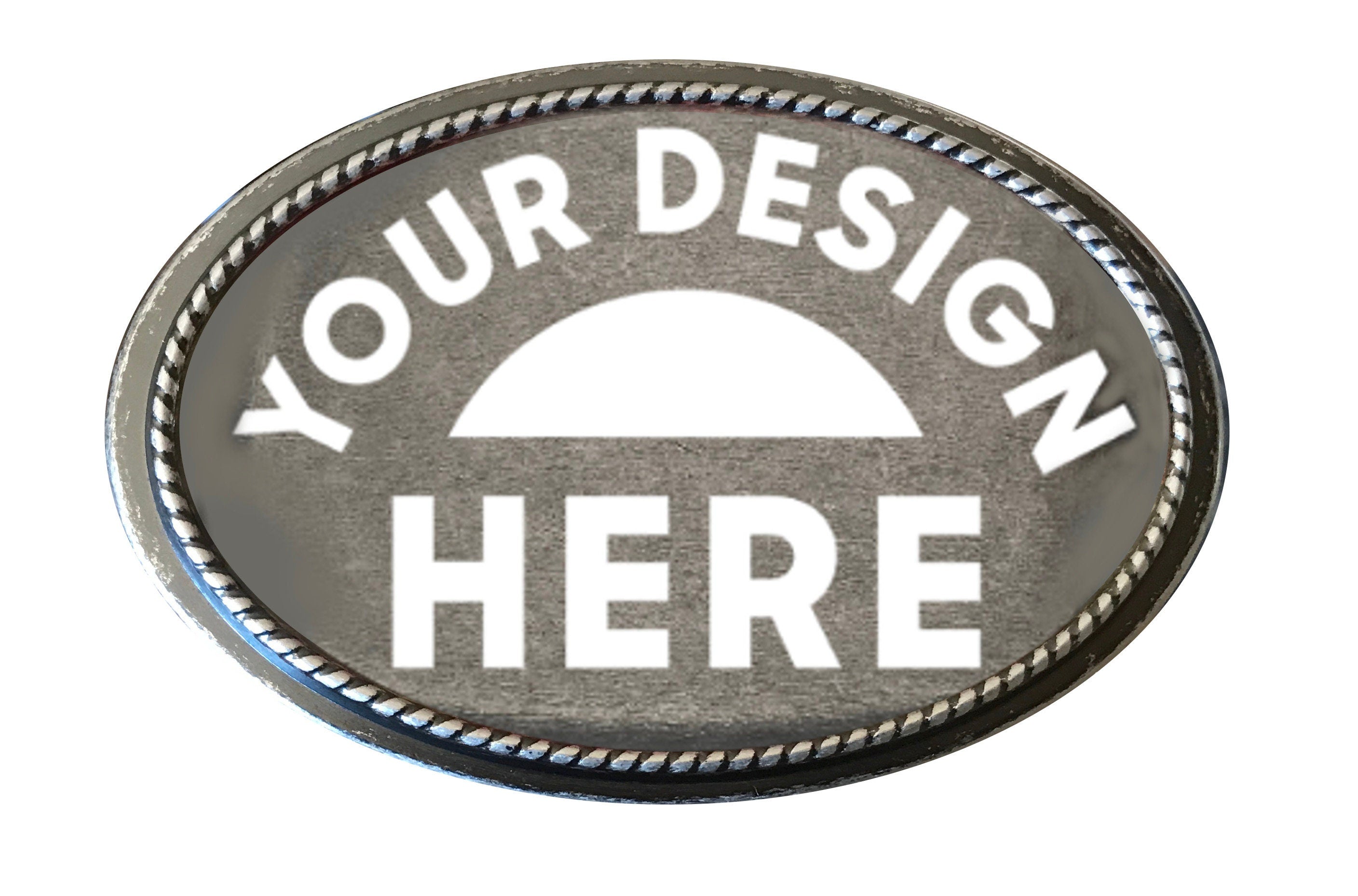 Custom Oval Belt Buckle
