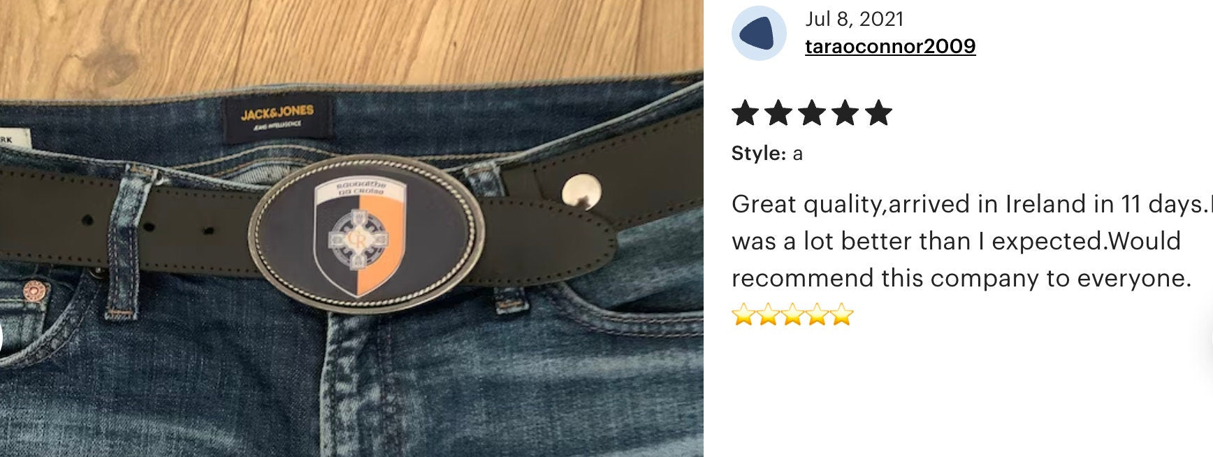 Custom Oval Belt Buckle