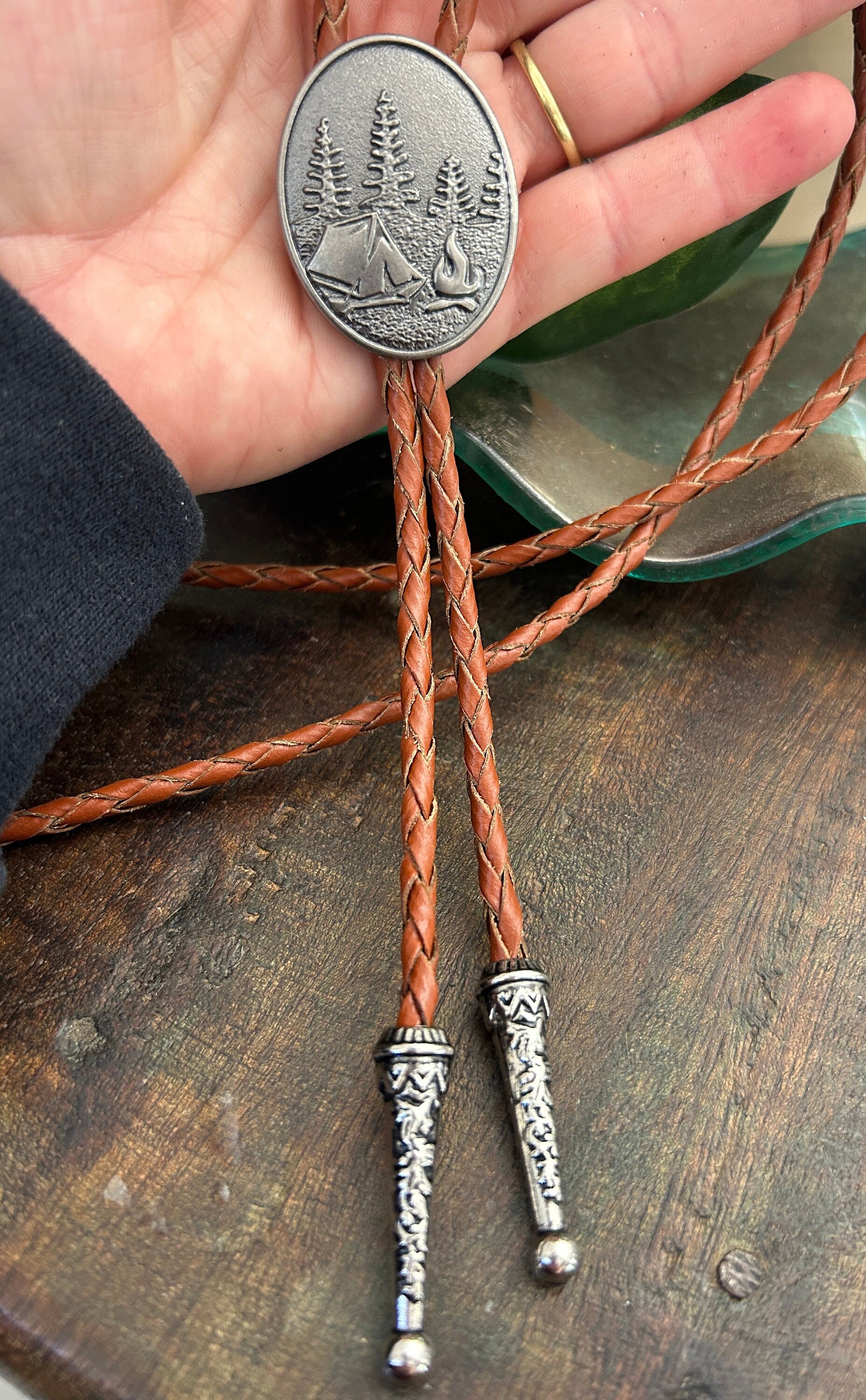 Camping Bolo Tie