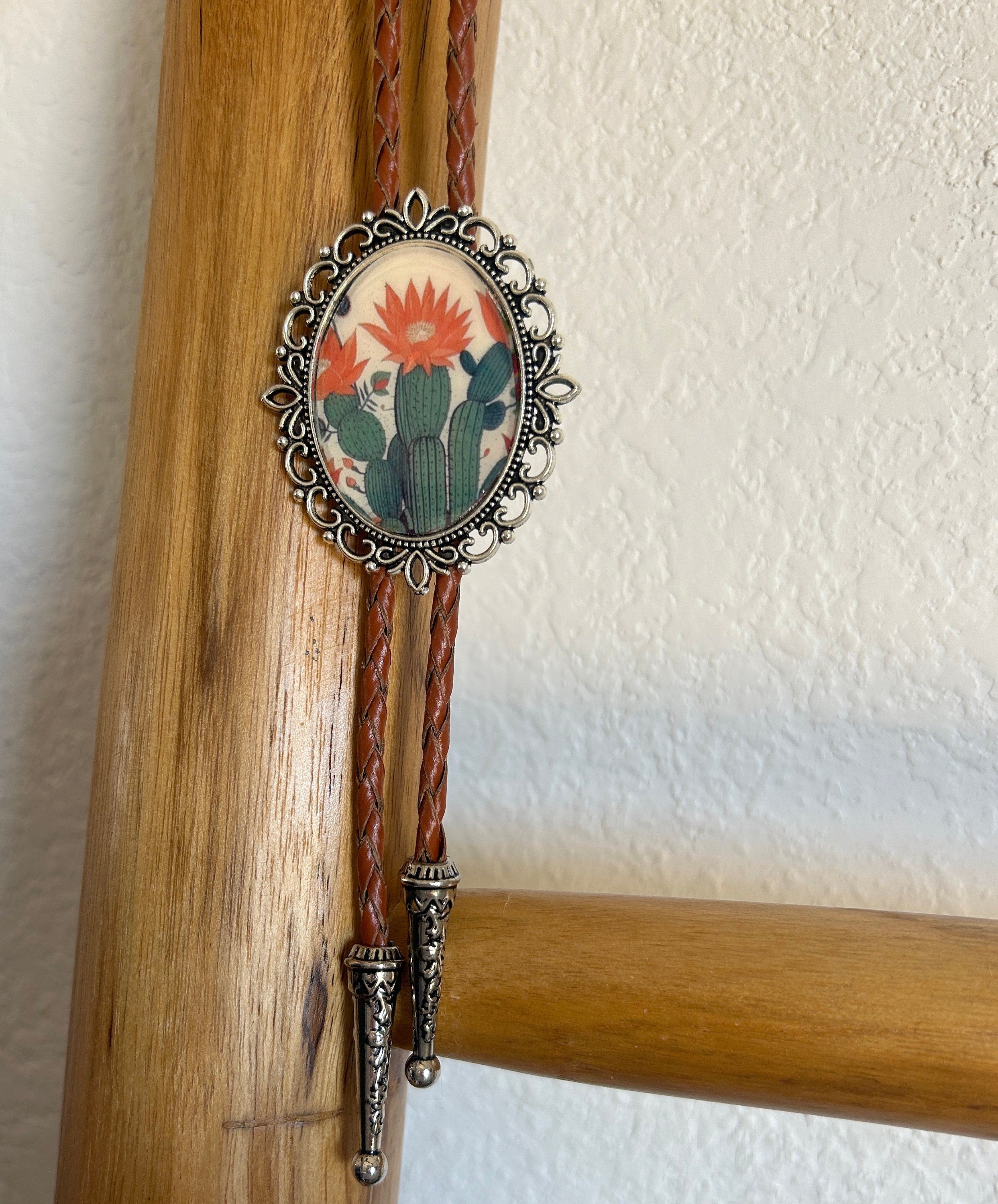 Cactus Flower Bolo Tie
