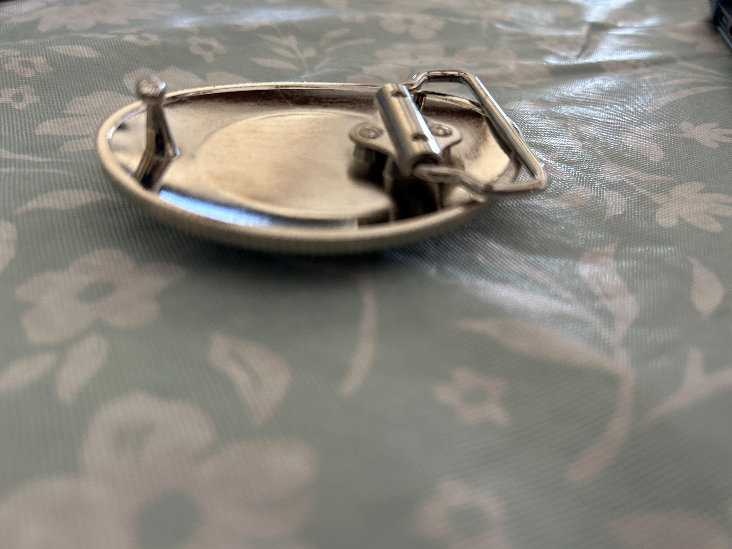 Silver Engraved Western Belt Buckle