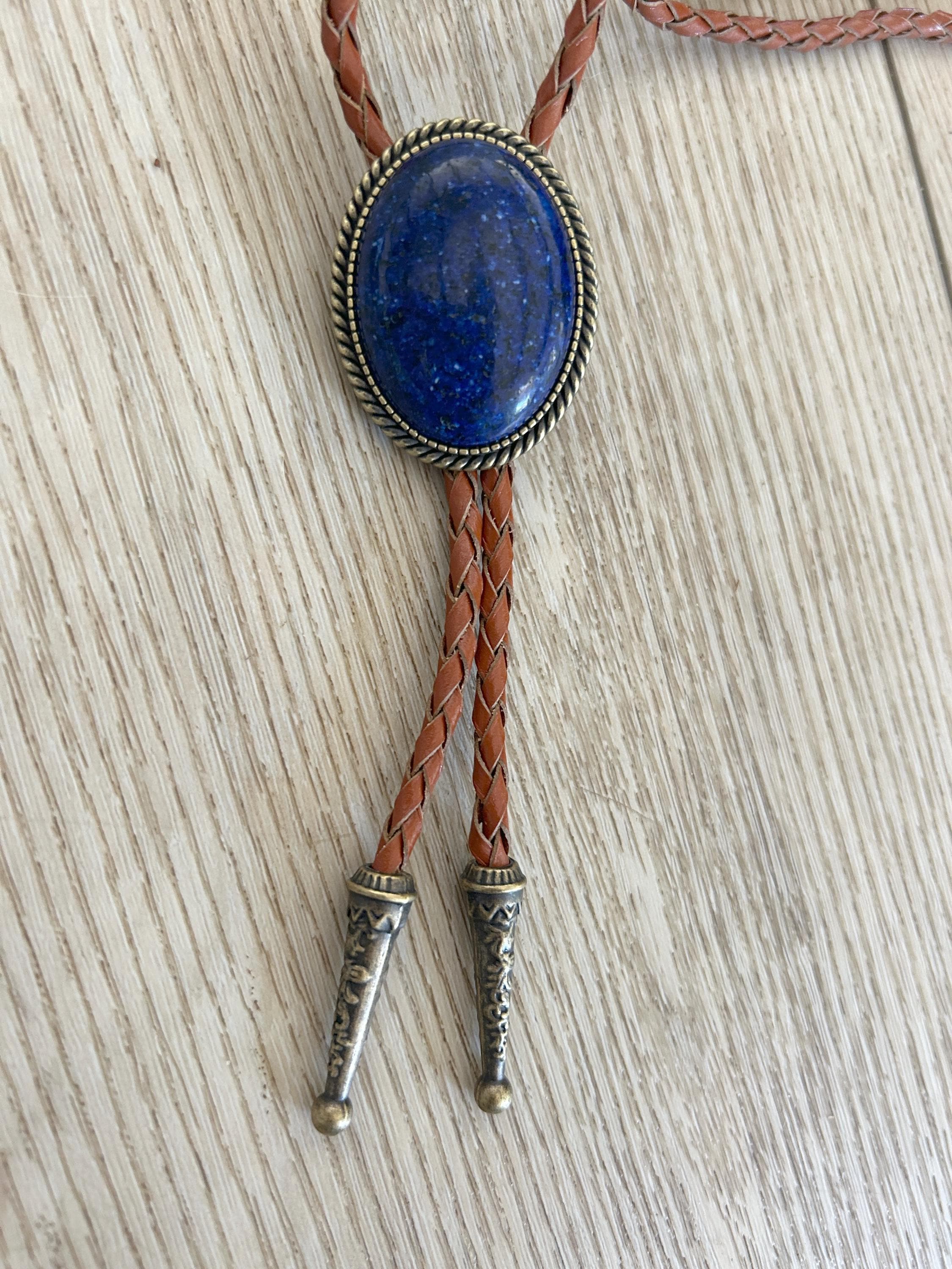 Blue Stone Bolo Tie