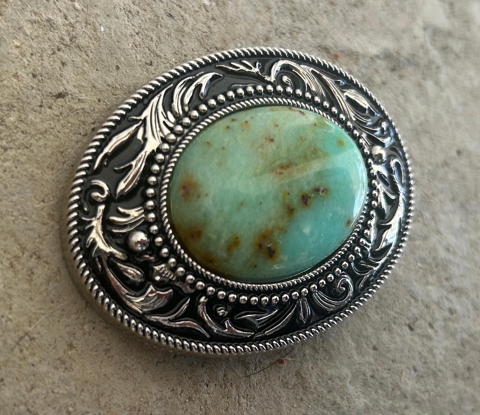 Turquoise Stone Belt Buckle