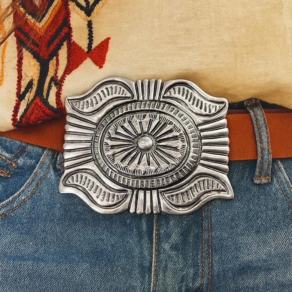 Western Silver Belt Buckle