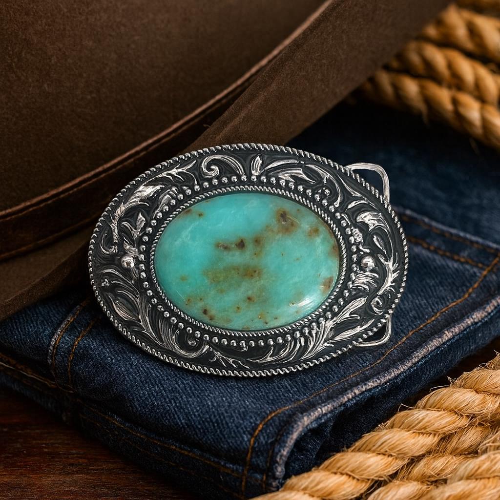 Turquoise Stone Belt Buckle