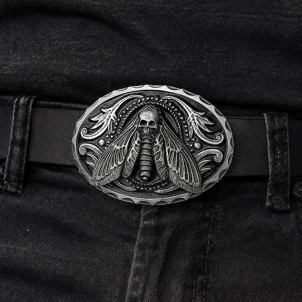Western Moth Belt Buckle