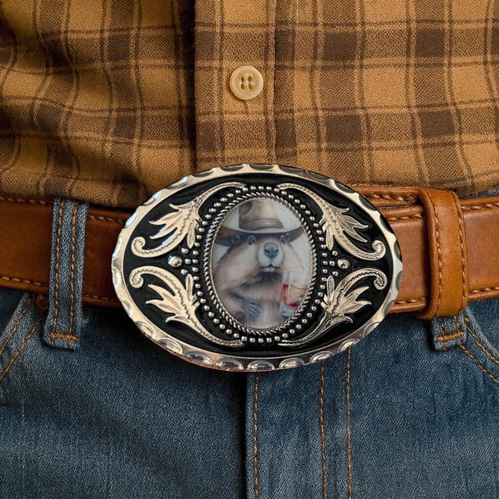 Bourbon Beaver Belt Buckle
