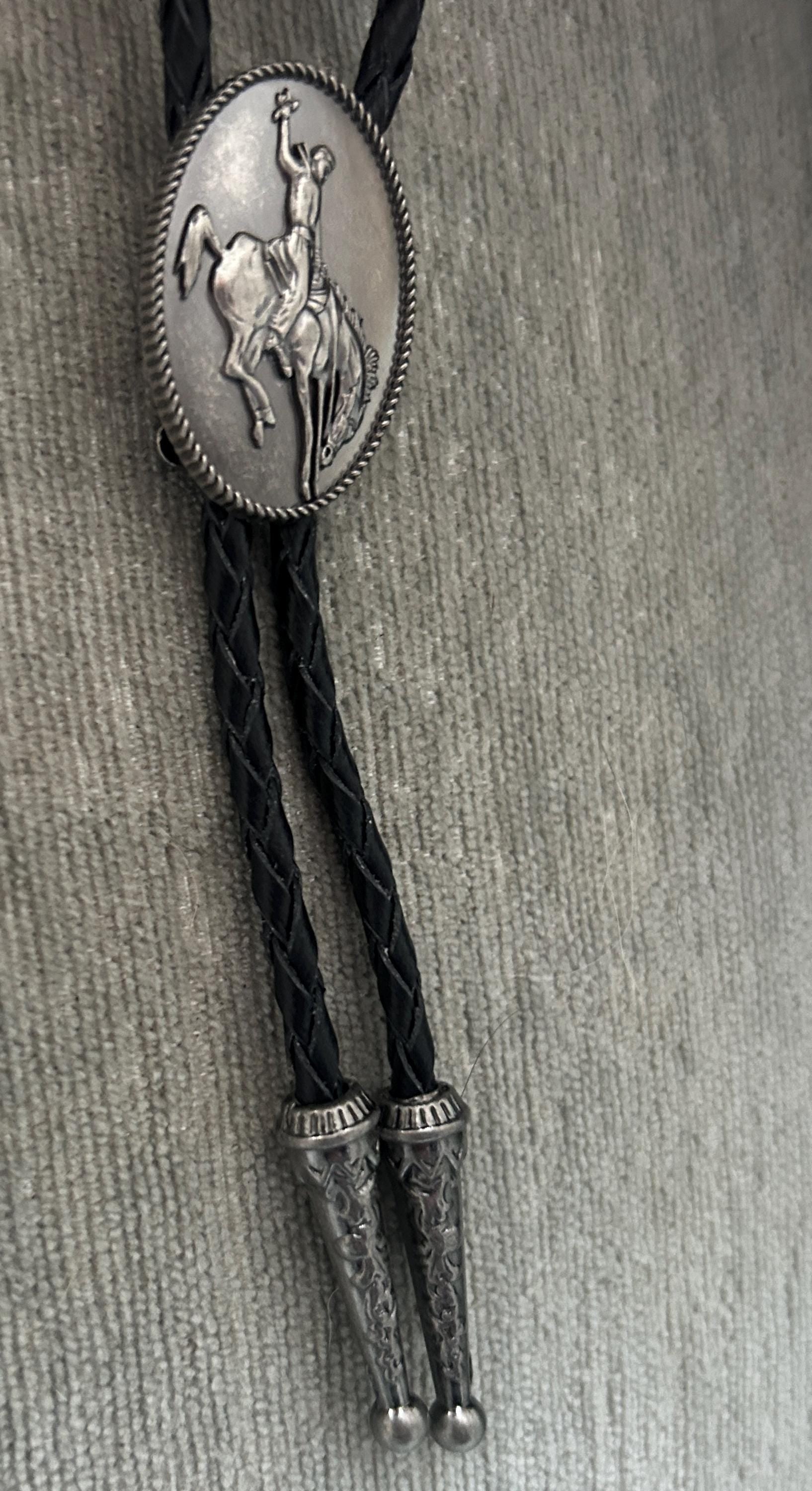 Silver Cowboy Bolo Tie