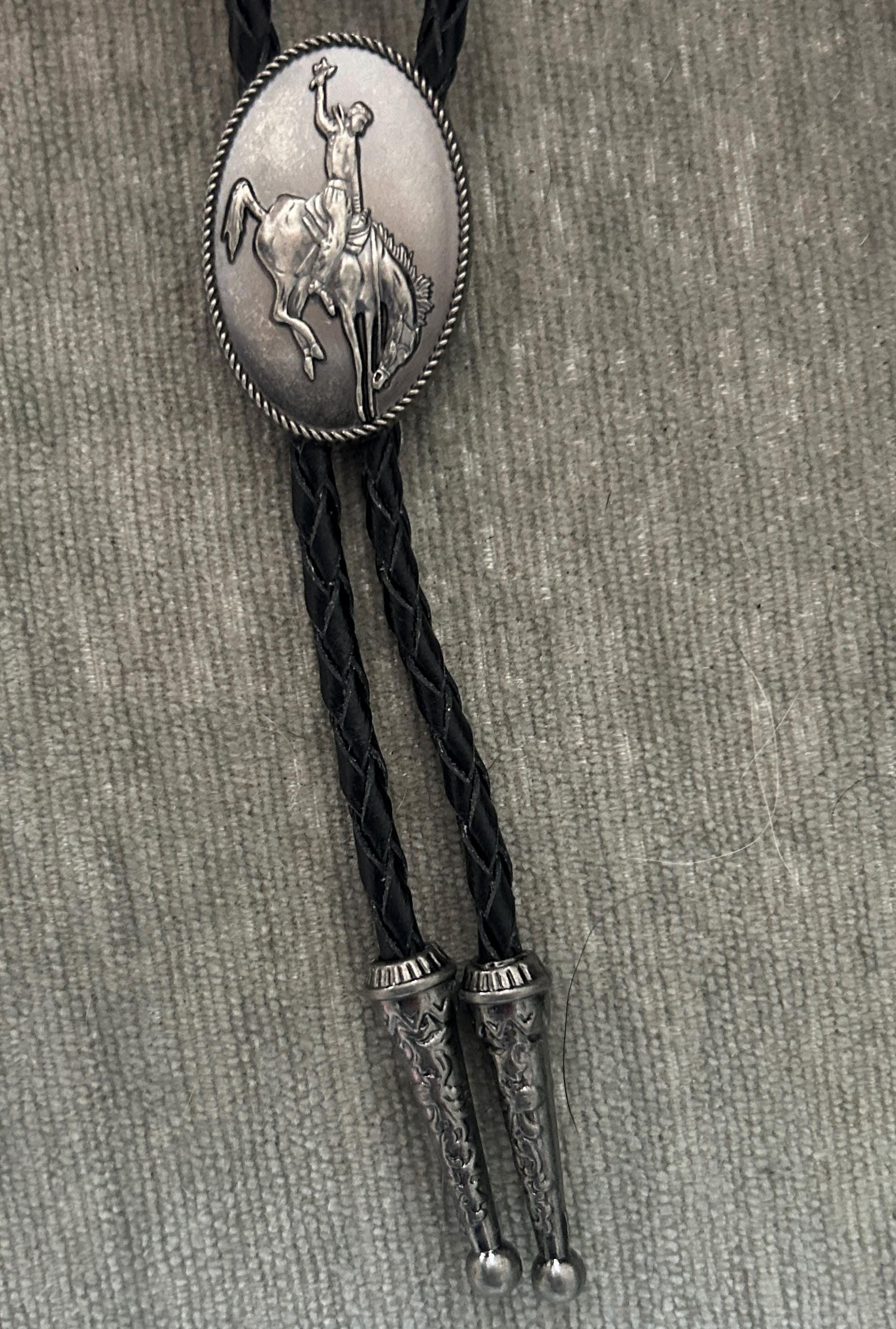 Silver Cowboy Bolo Tie