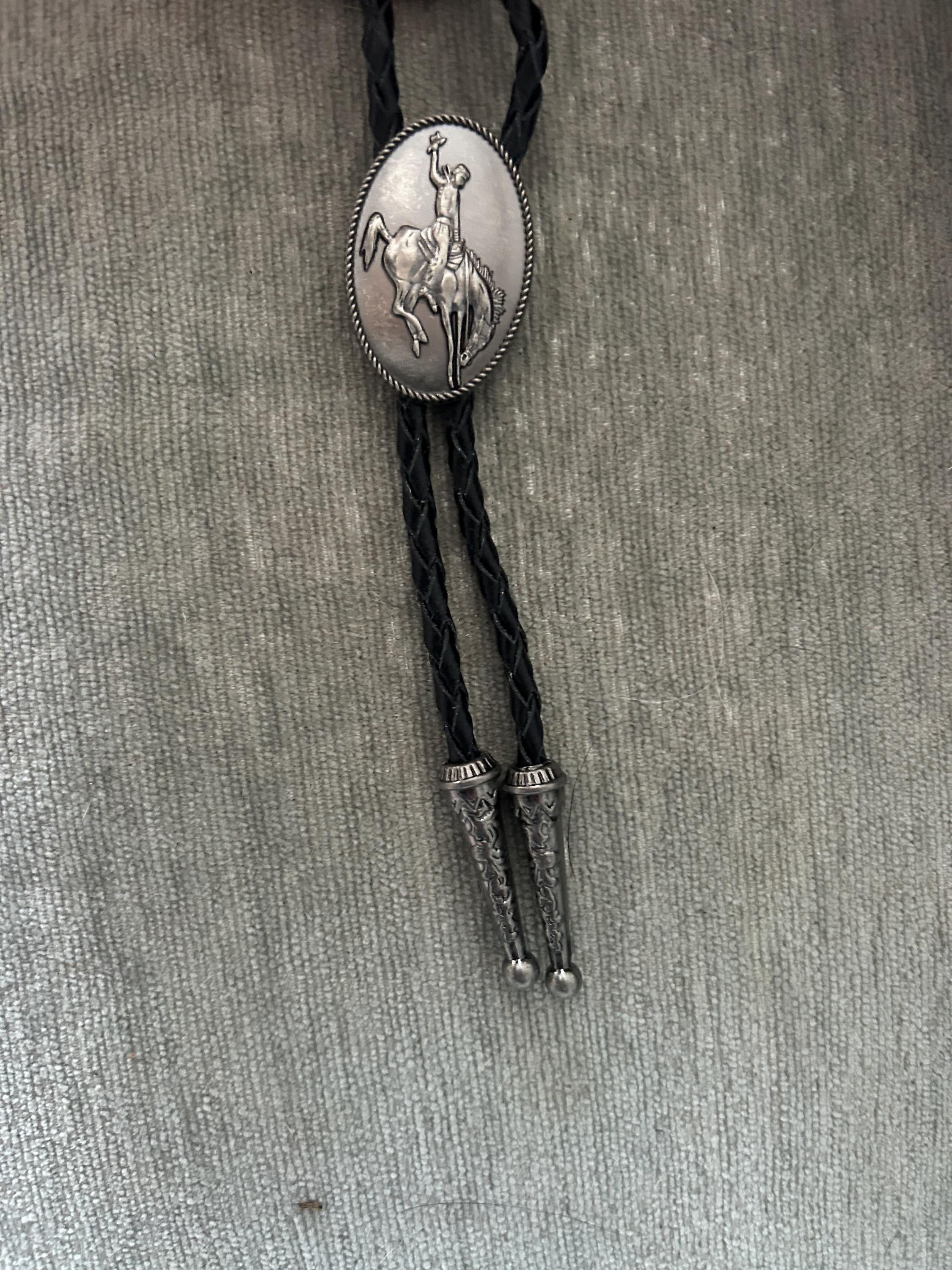 Silver Cowboy Bolo Tie
