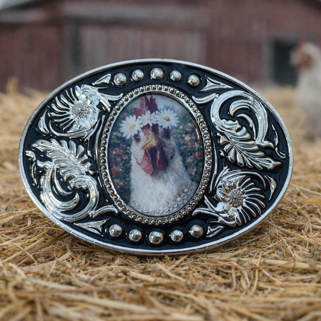 Fancy Chicken Belt Buckle