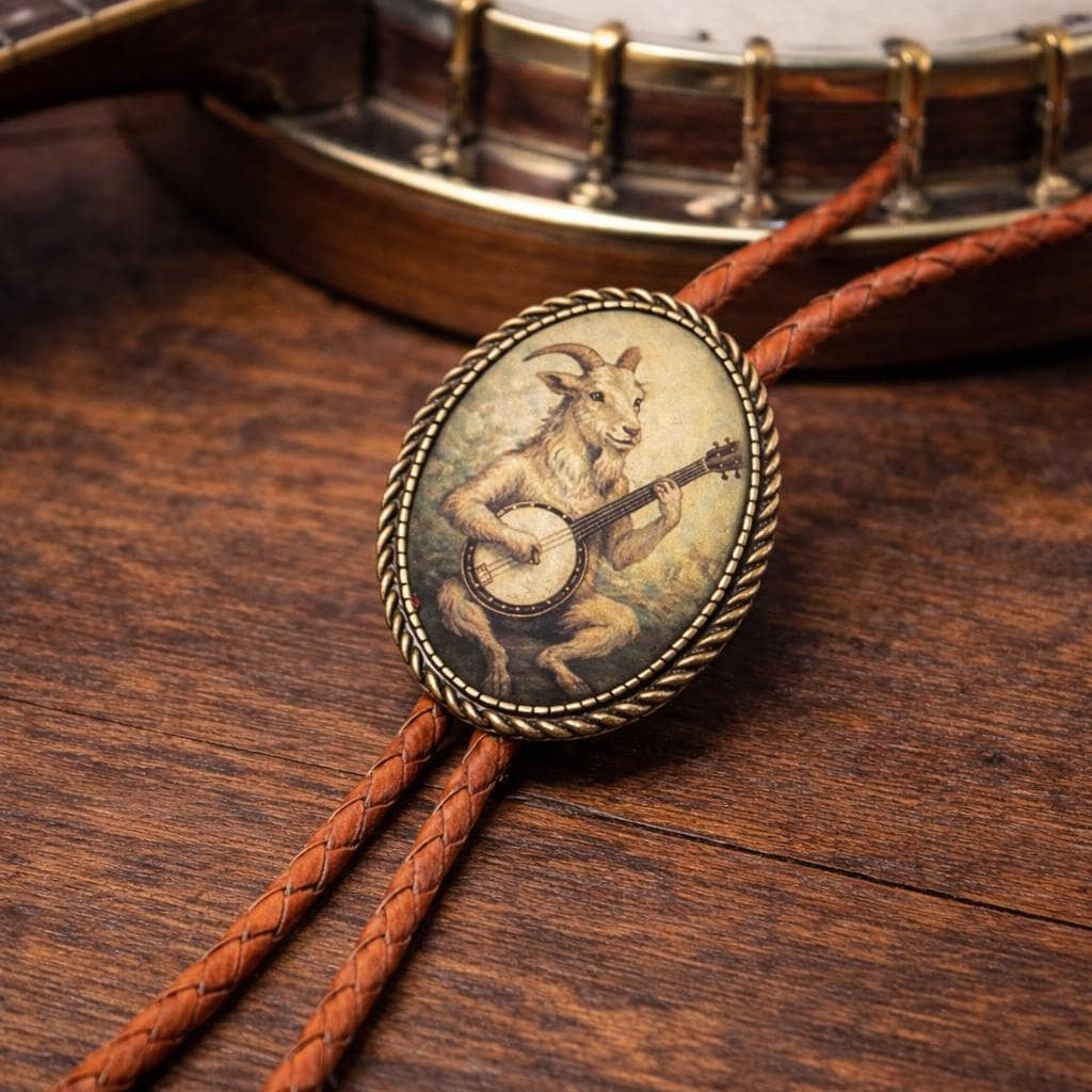 Banjo Billy Goat Bolo Tie