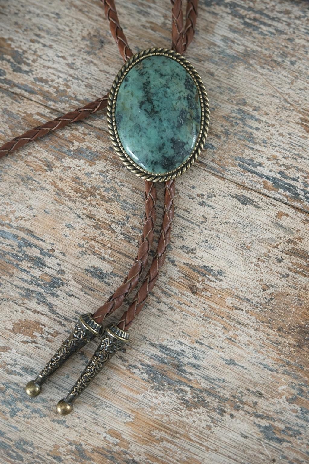 African Turquoise Bolo Tie