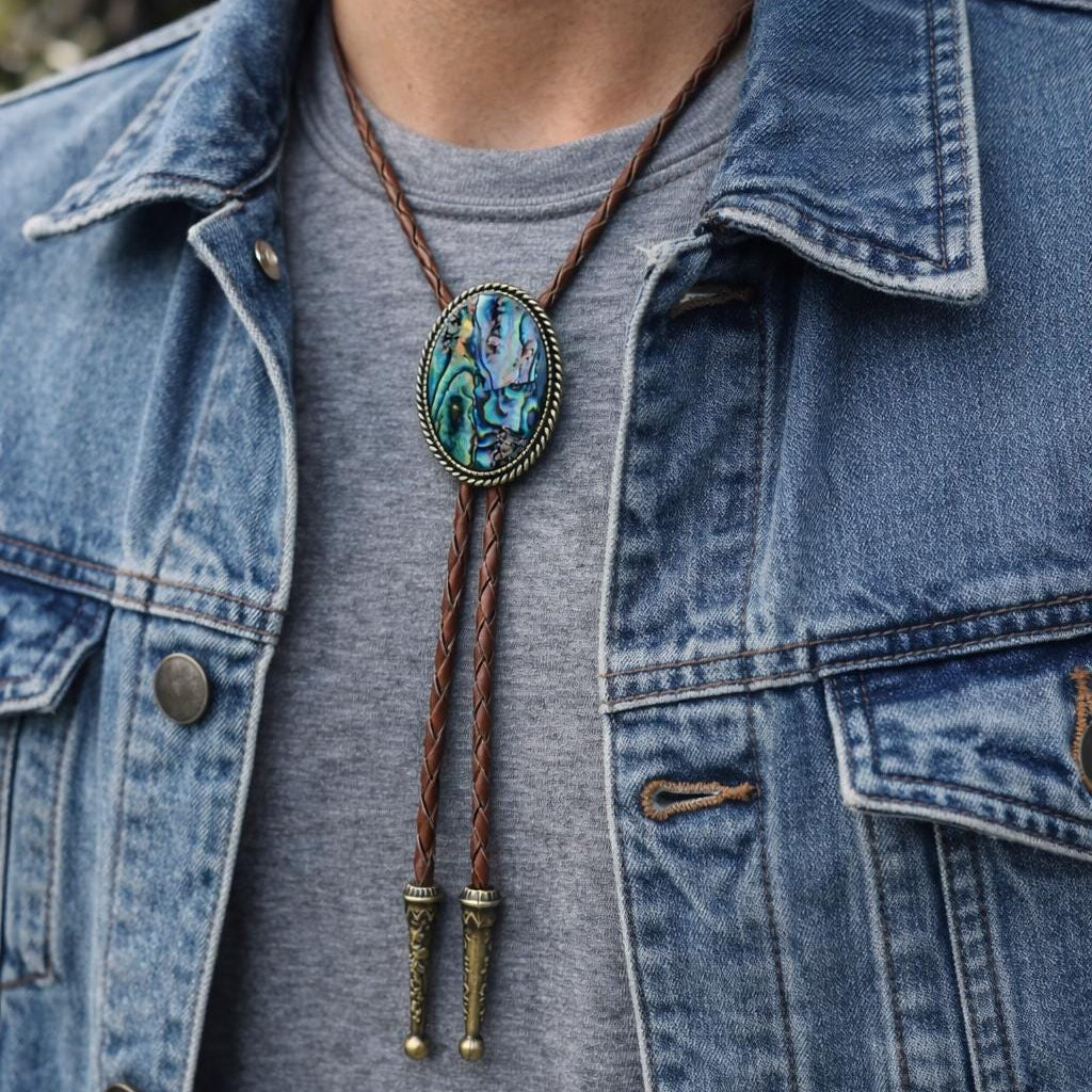 Abalone Shell Bolo Tie