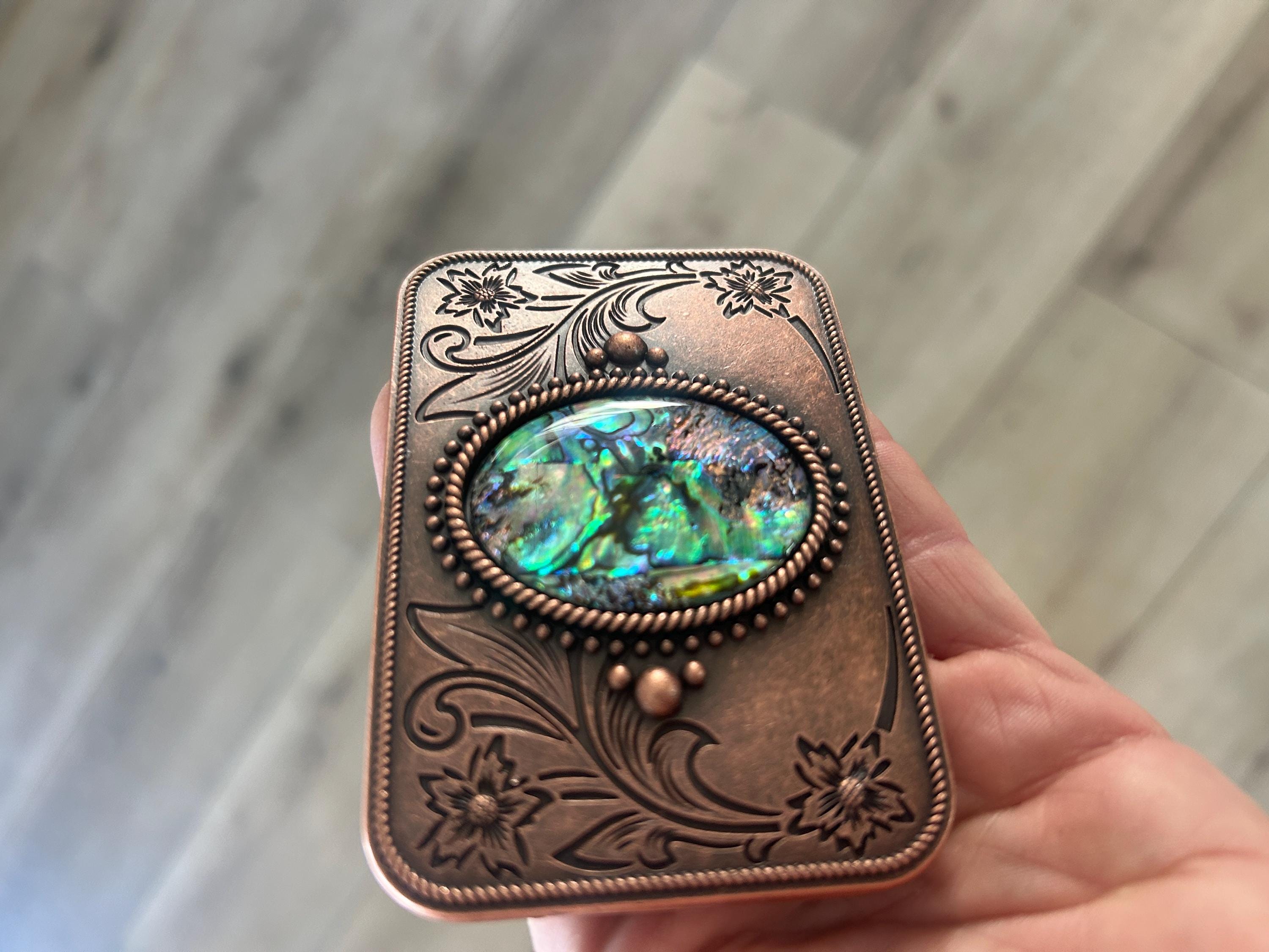 Bronze Abalone Shell Belt Buckle