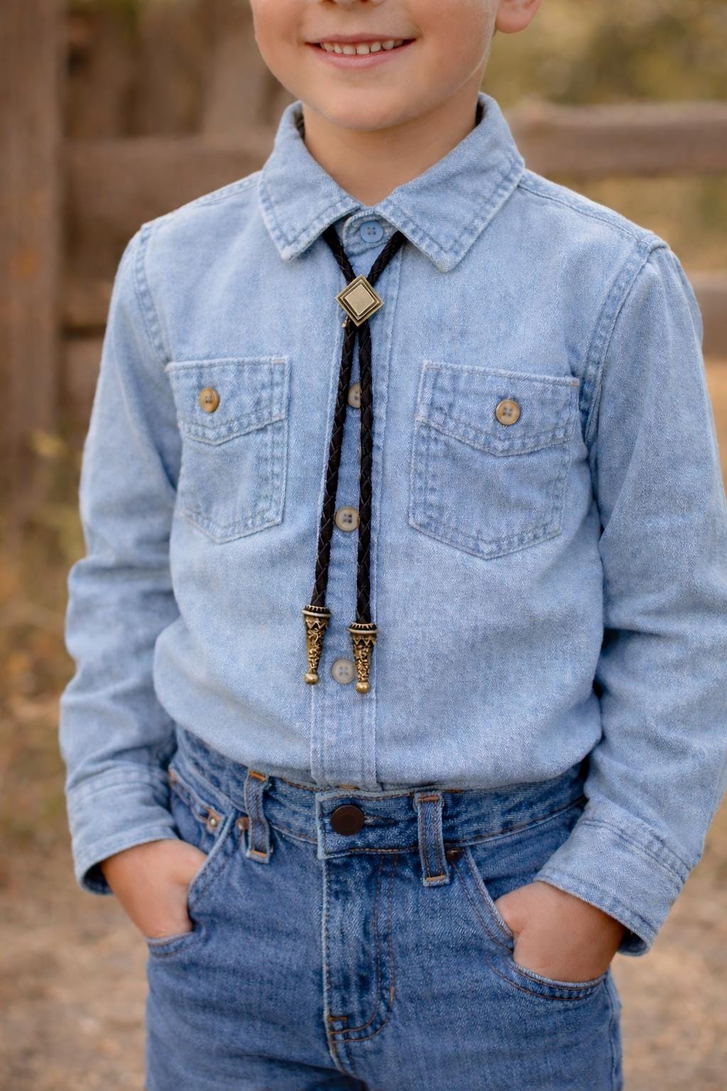 Kids Diamond Bolo Tie