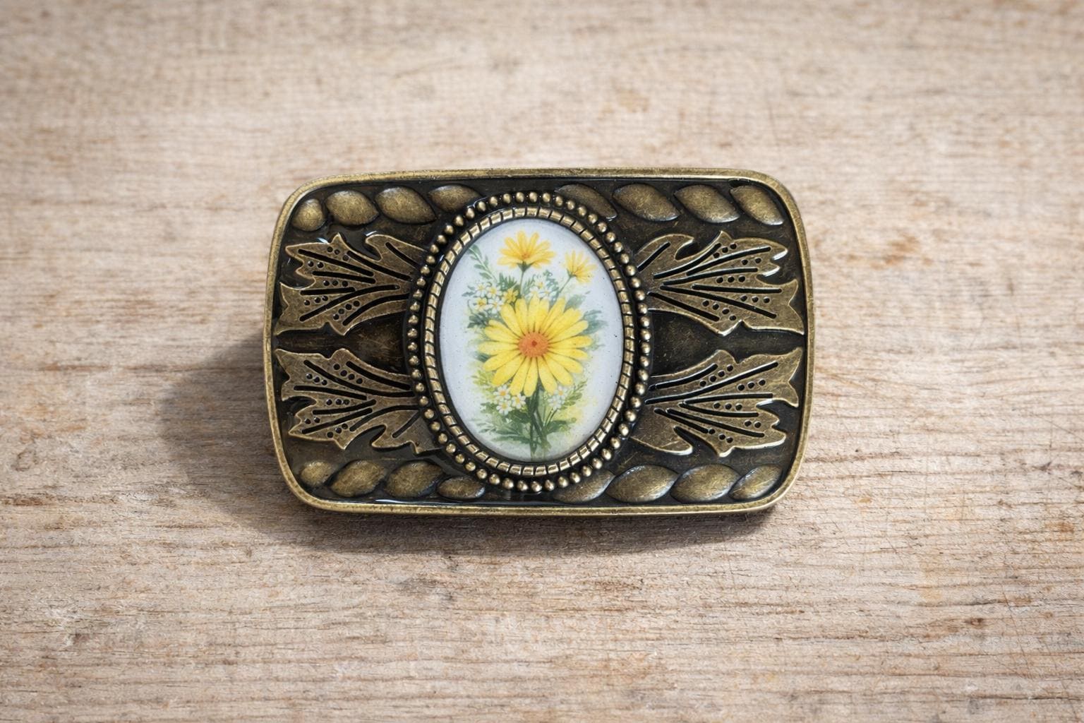 Country Daisy Belt Buckle