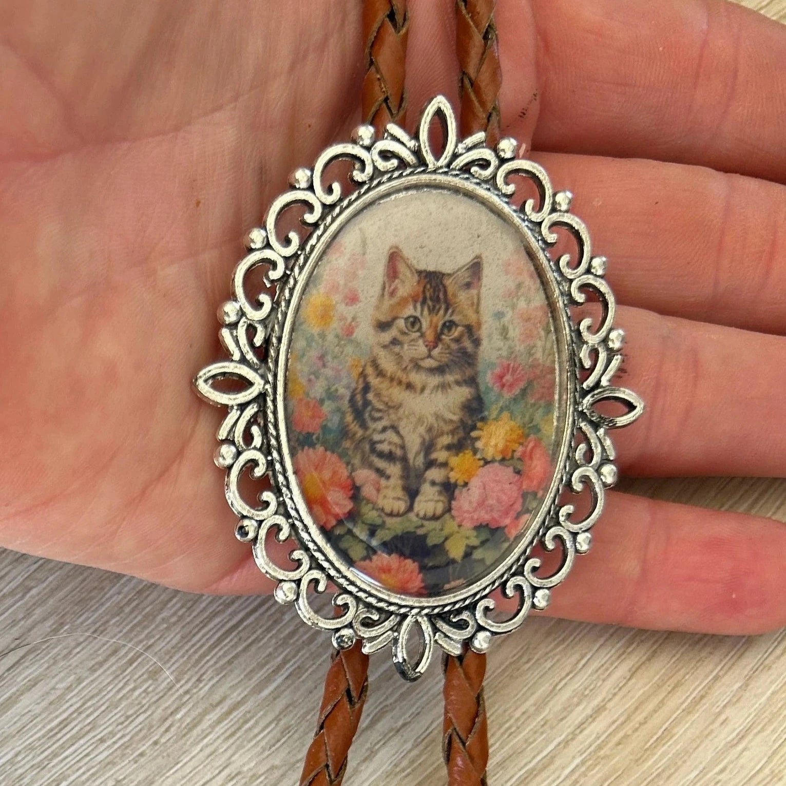Kitten Portrait Bolo Tie