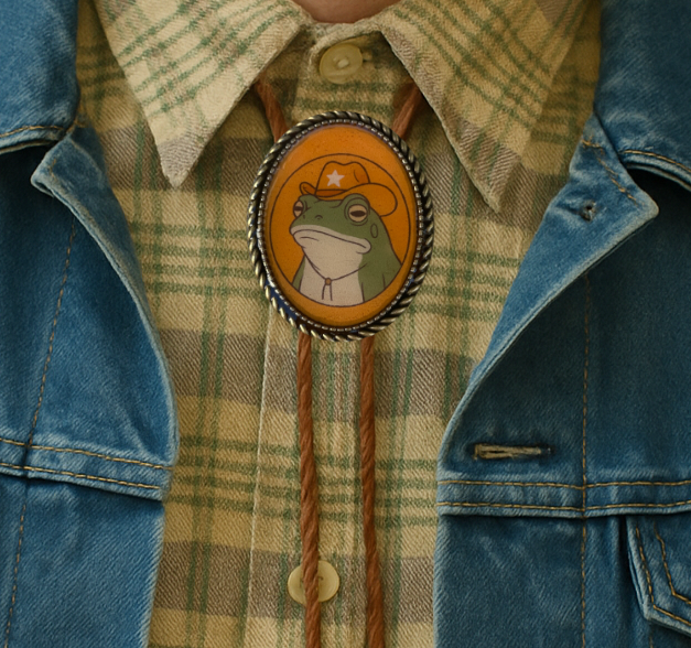 Country Frog Bolo Tie