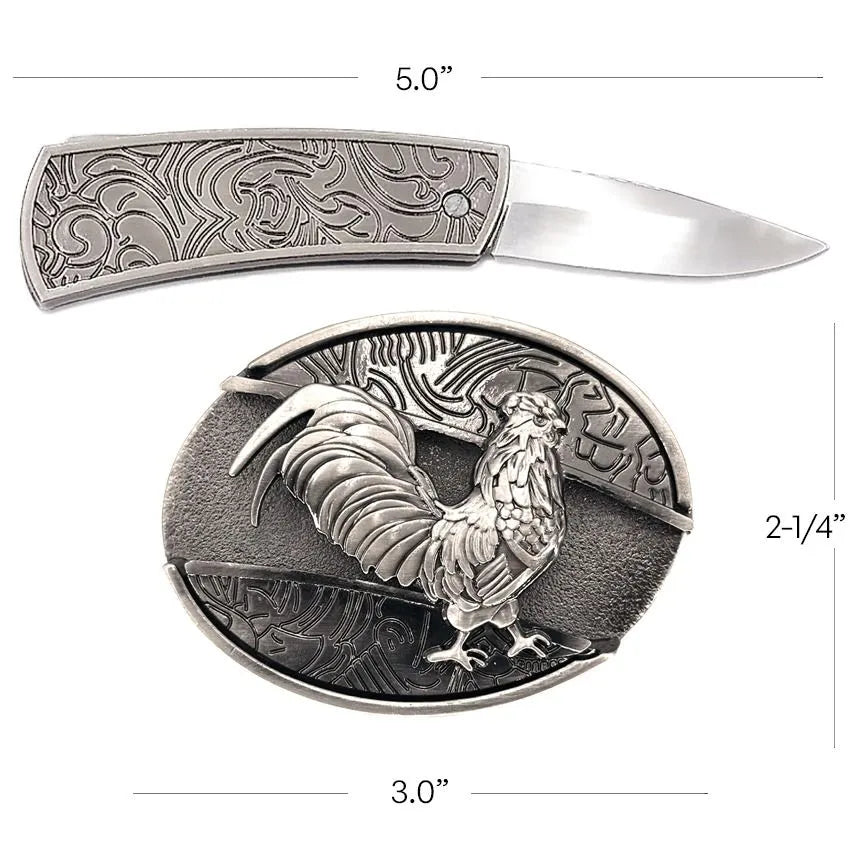Hidden Tool Utility Belt Buckle - Rooster