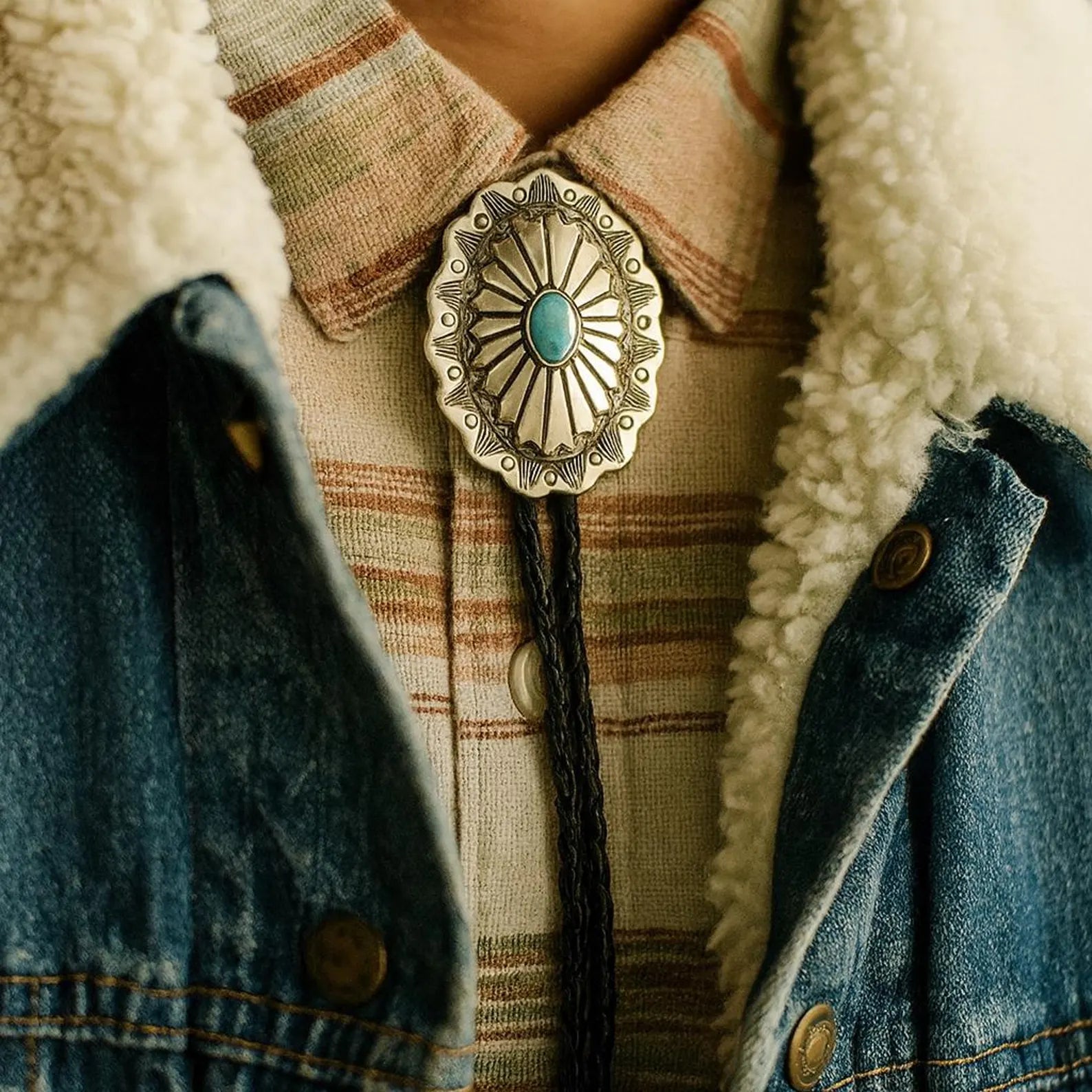 Southwestern Turquoise Bolo Tie