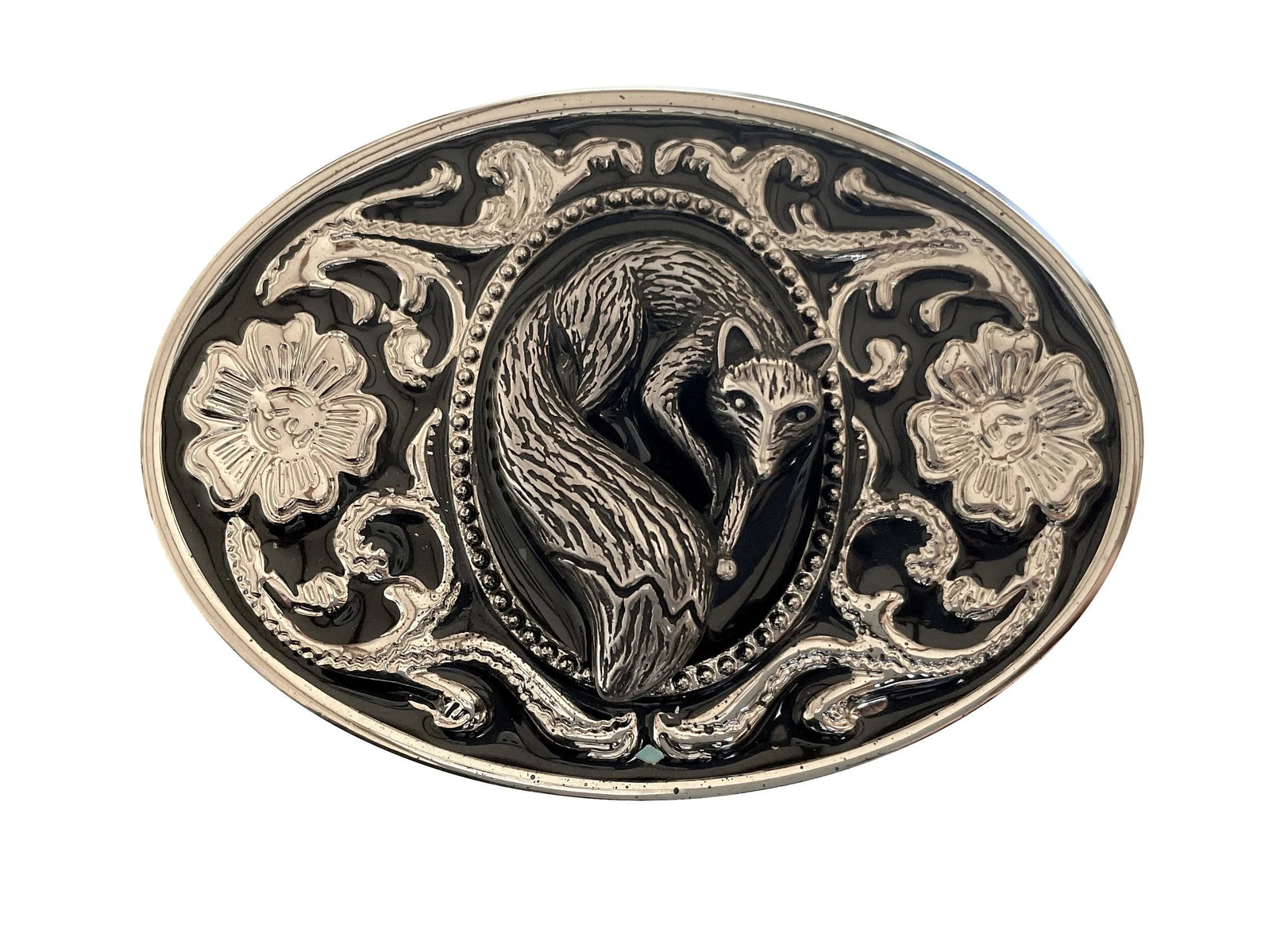 Silver Fox Belt Buckle