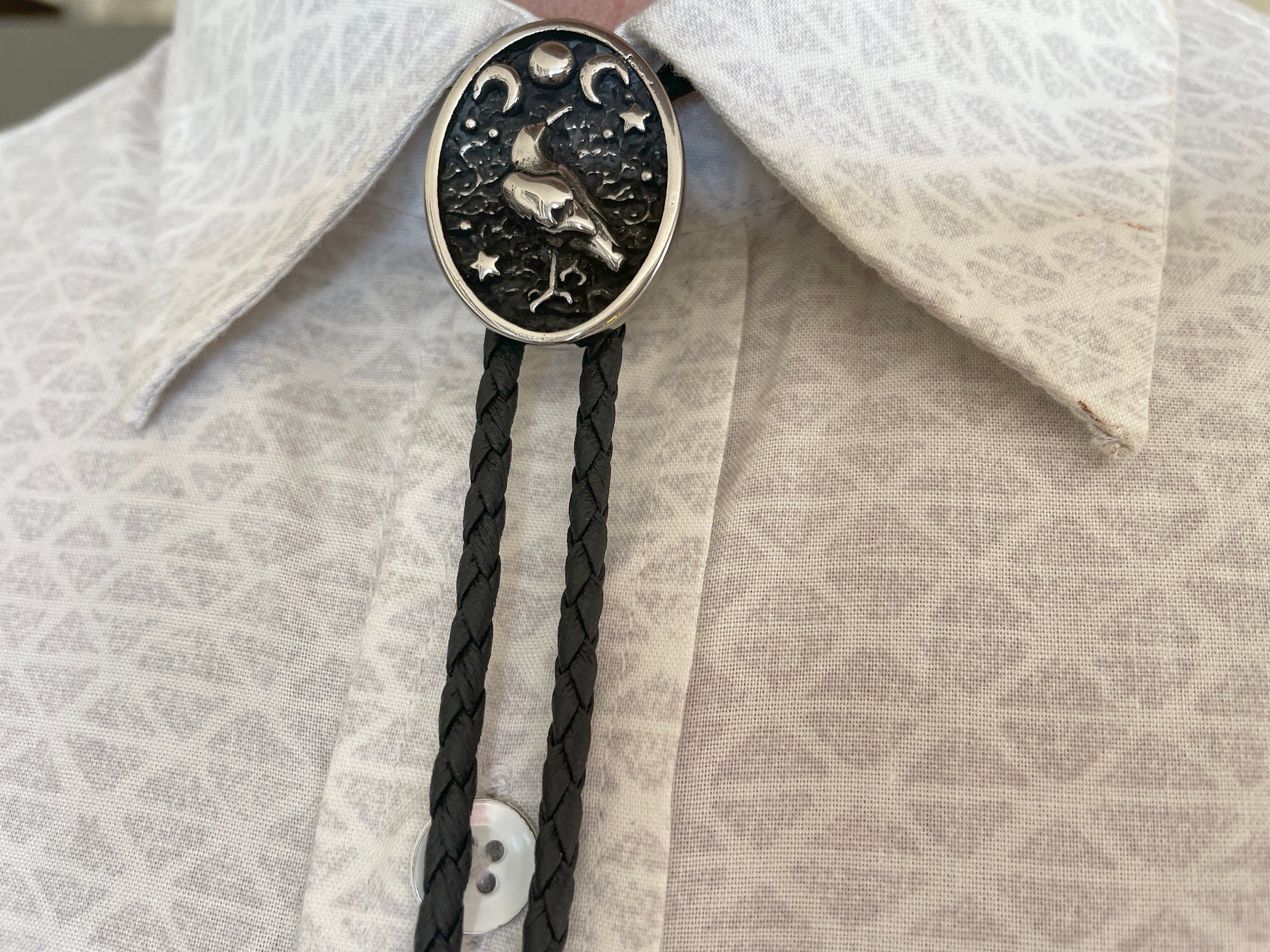 Crow Moon Bolo Tie