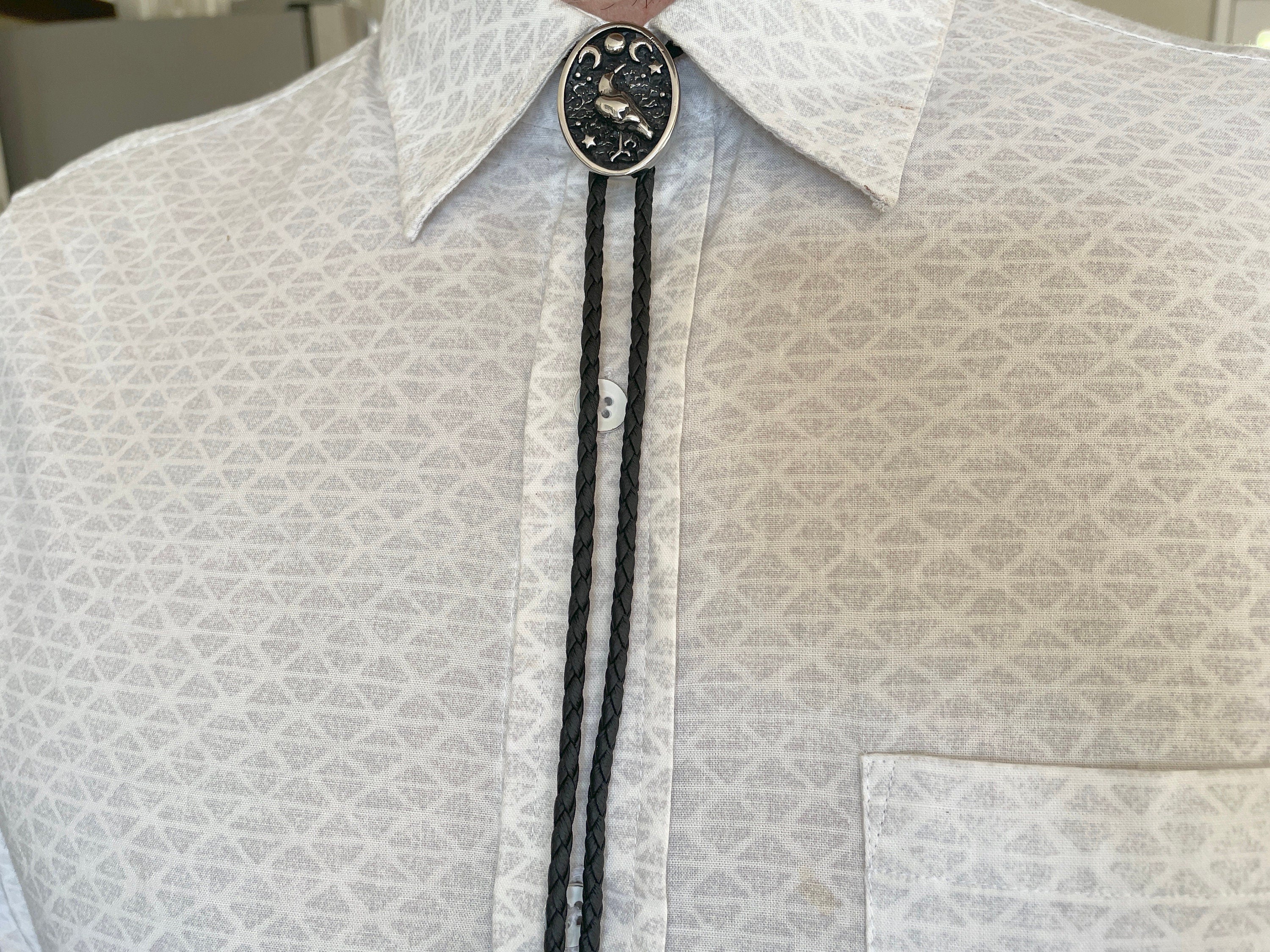 Crow Moon Bolo Tie