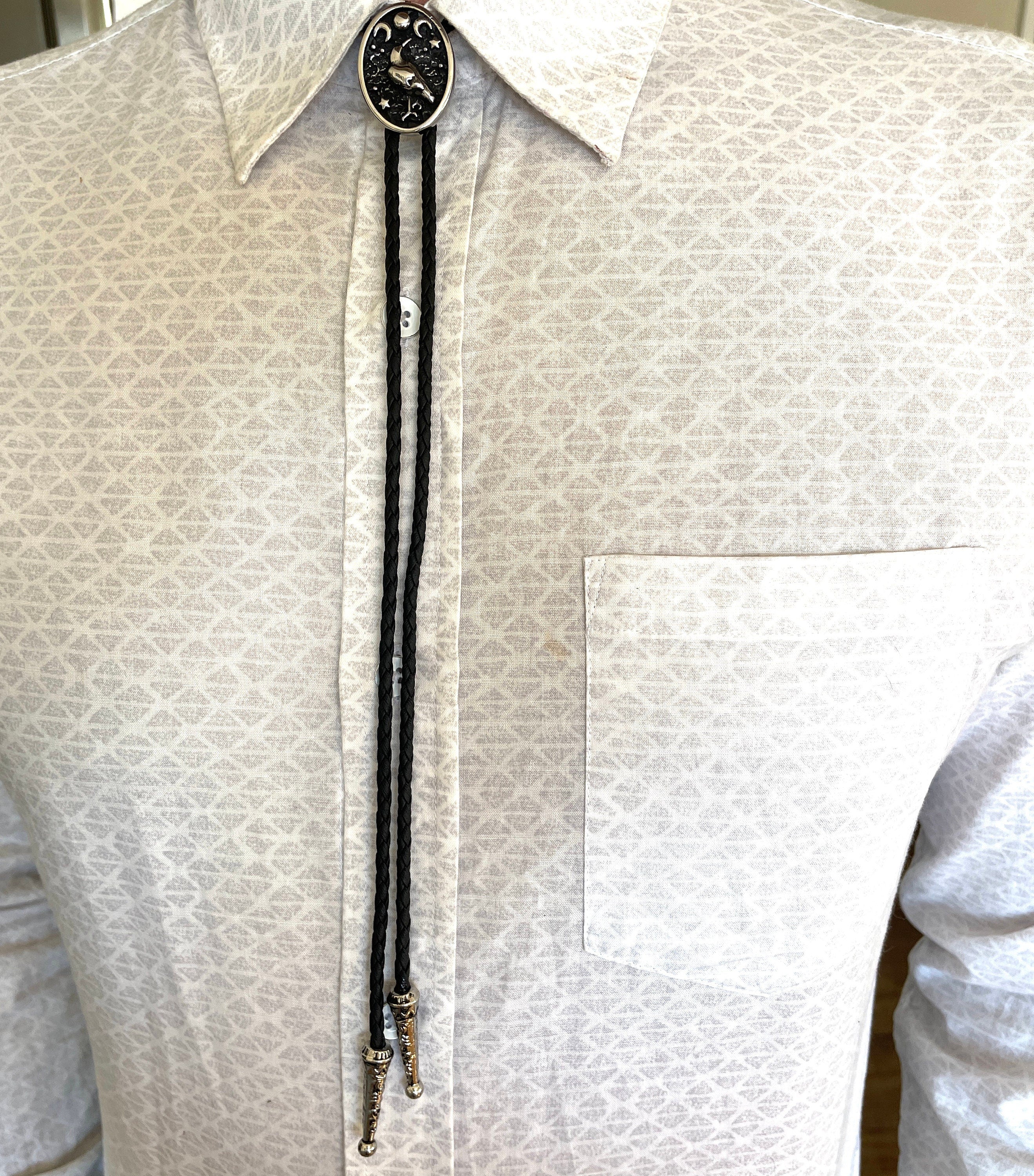 Crow Moon Bolo Tie