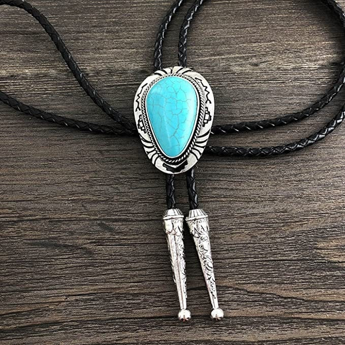Teardrop Turquoise Bolo Tie