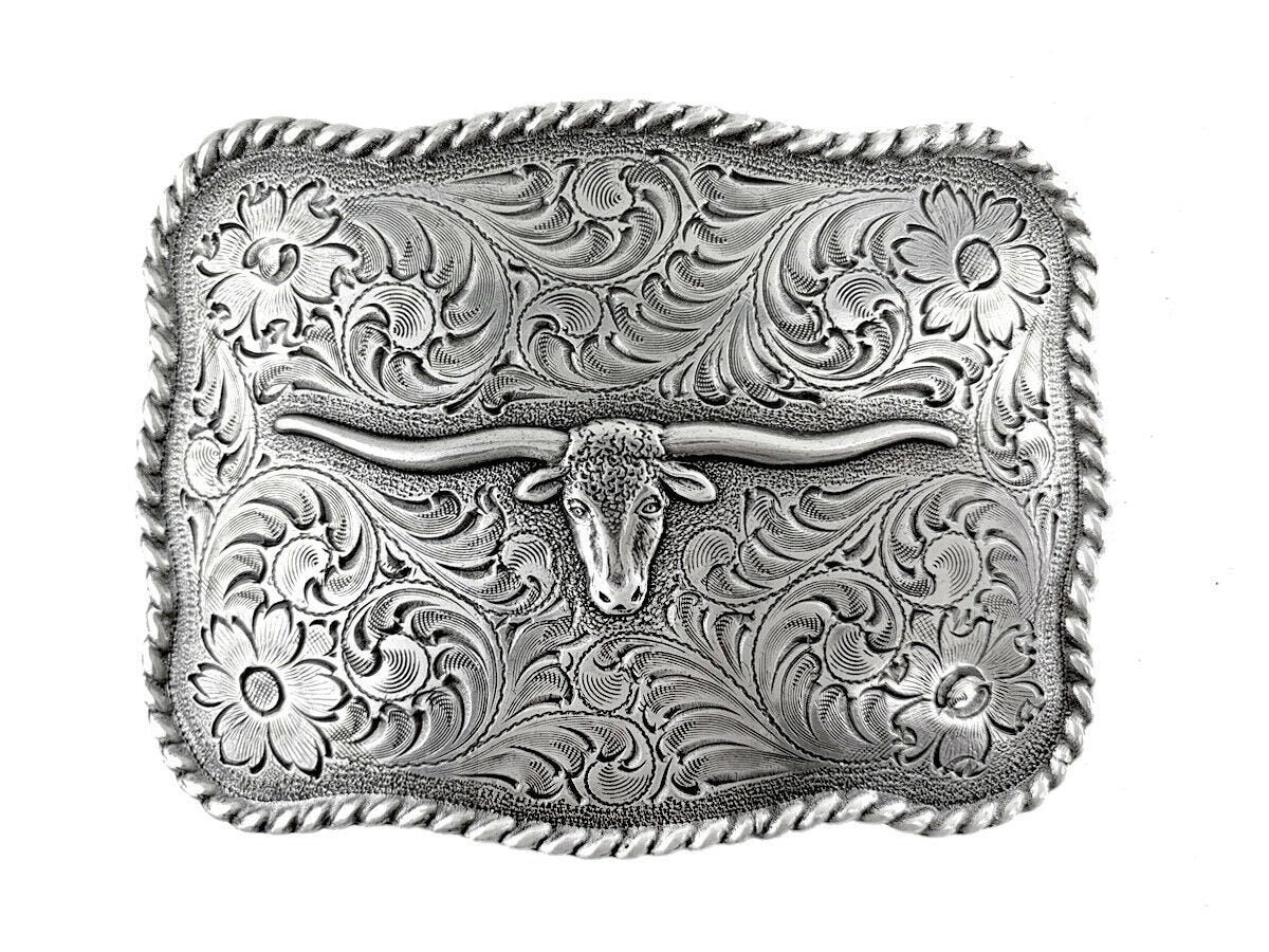Longhorn Steer Skull Belt Buckle