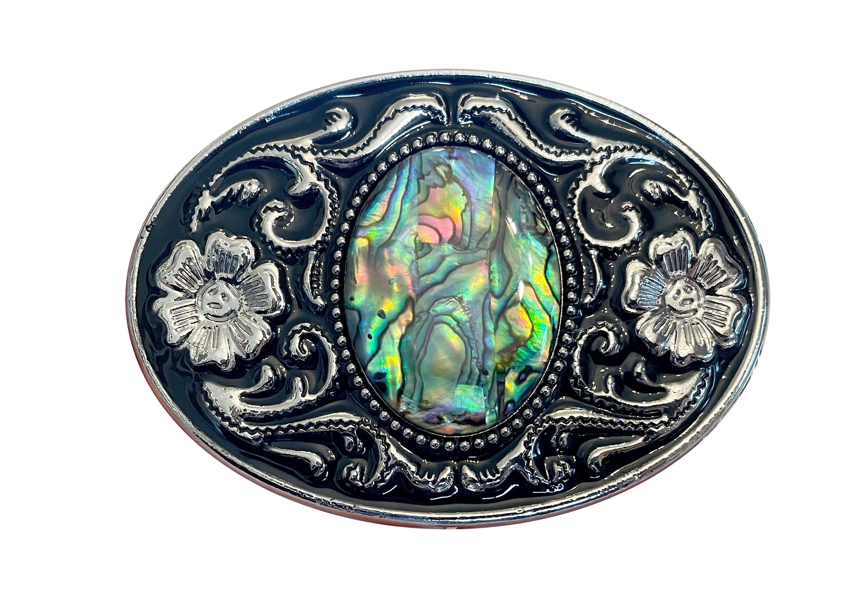 Abalone Cameo Belt Buckle