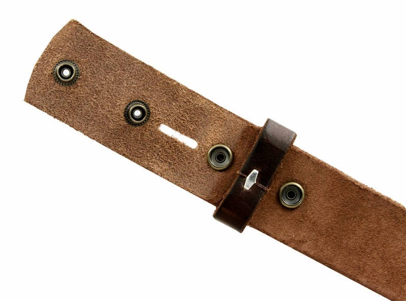 1.5'' Wide Premium Brown Leather Belt Strap