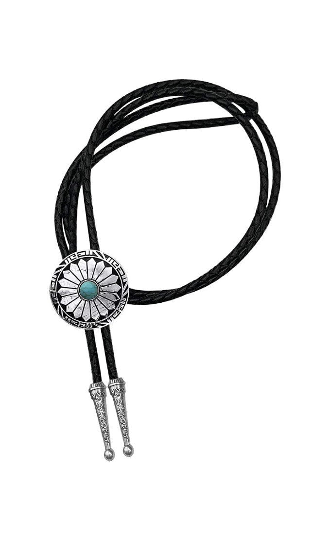 Round Turquoise Bolo Tie