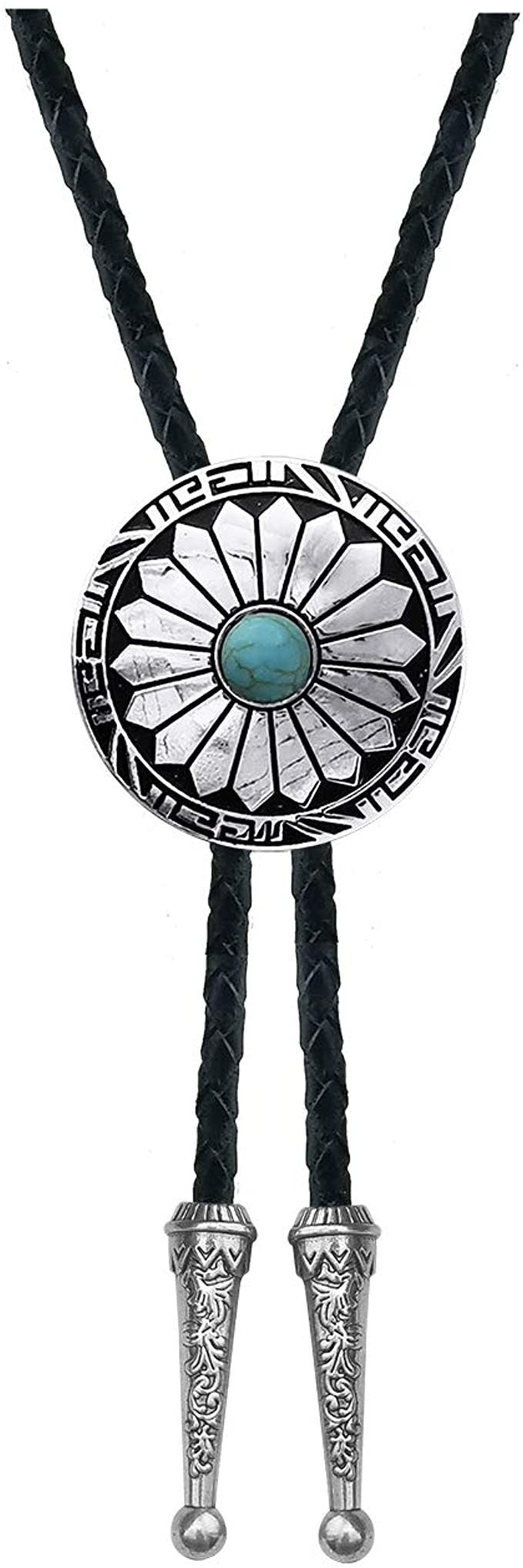 Round Turquoise Bolo Tie