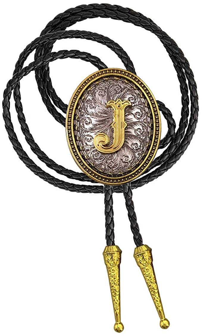 Gold Initial Bolo Tie
