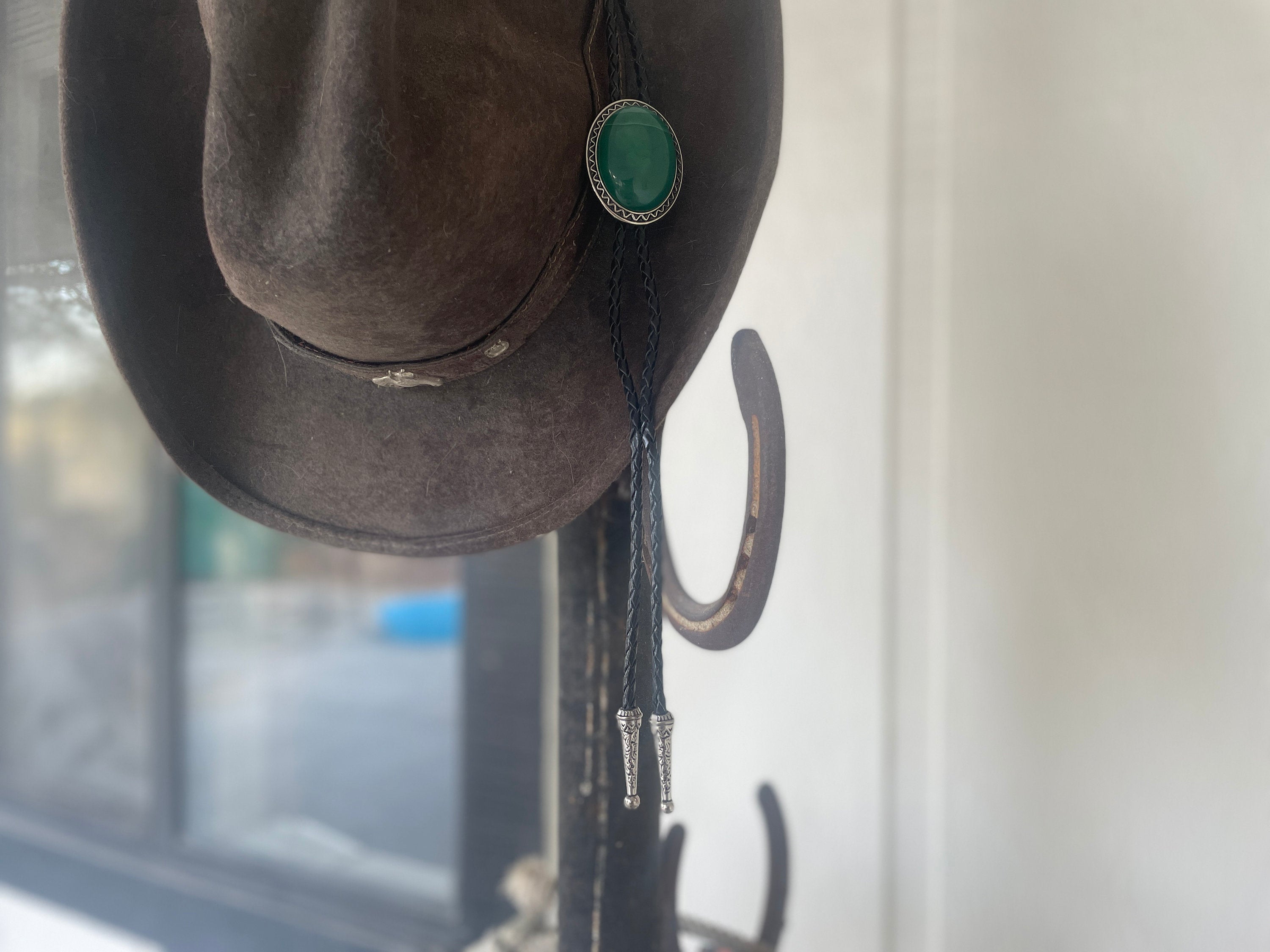 Southwestern Green Stone Bolo Tie