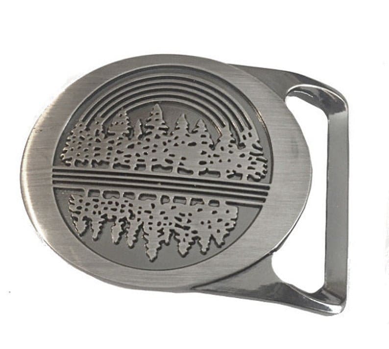 Tree Reflection Belt Buckle