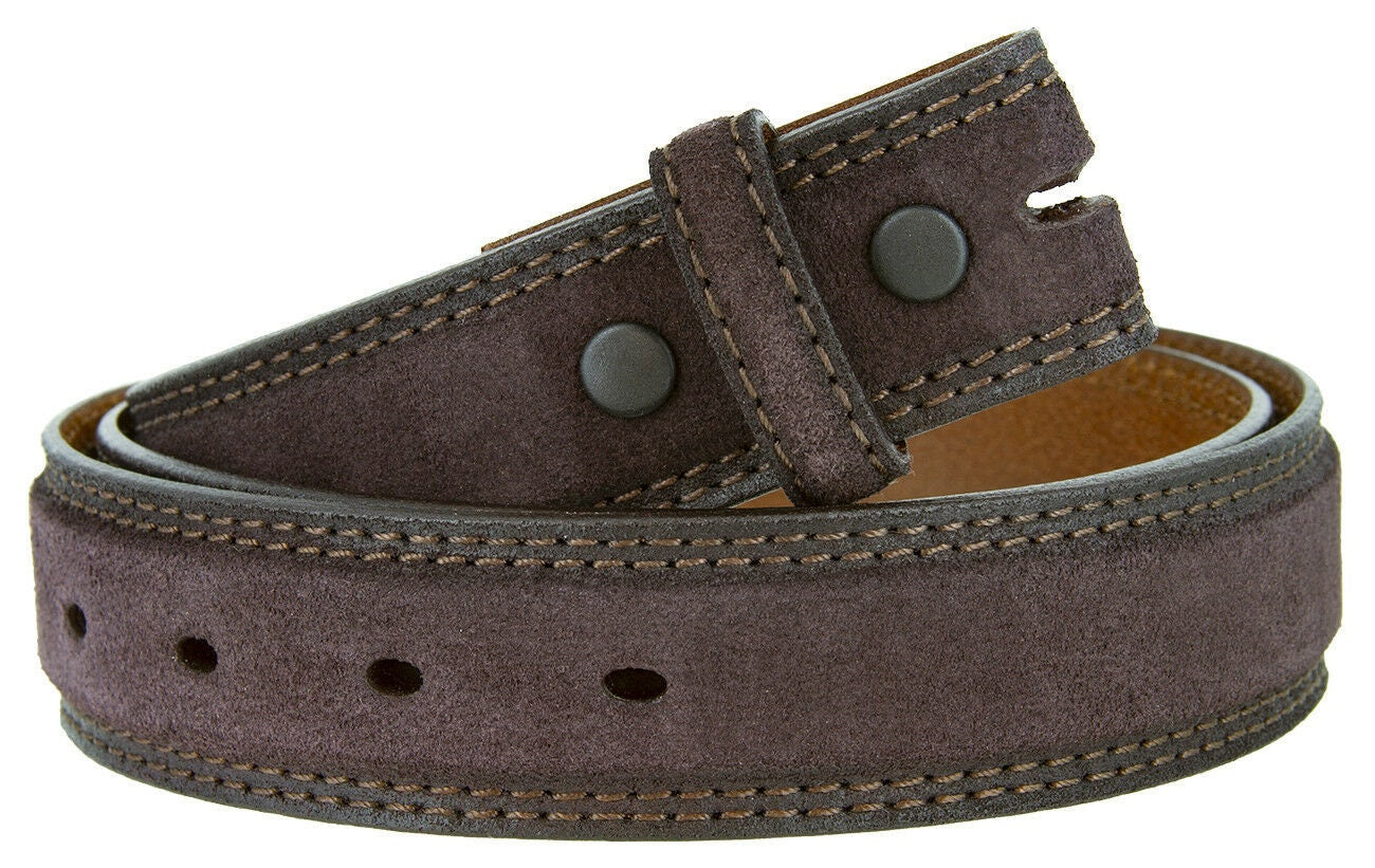 1.5'' Wide Stitched Suede Belt Strap