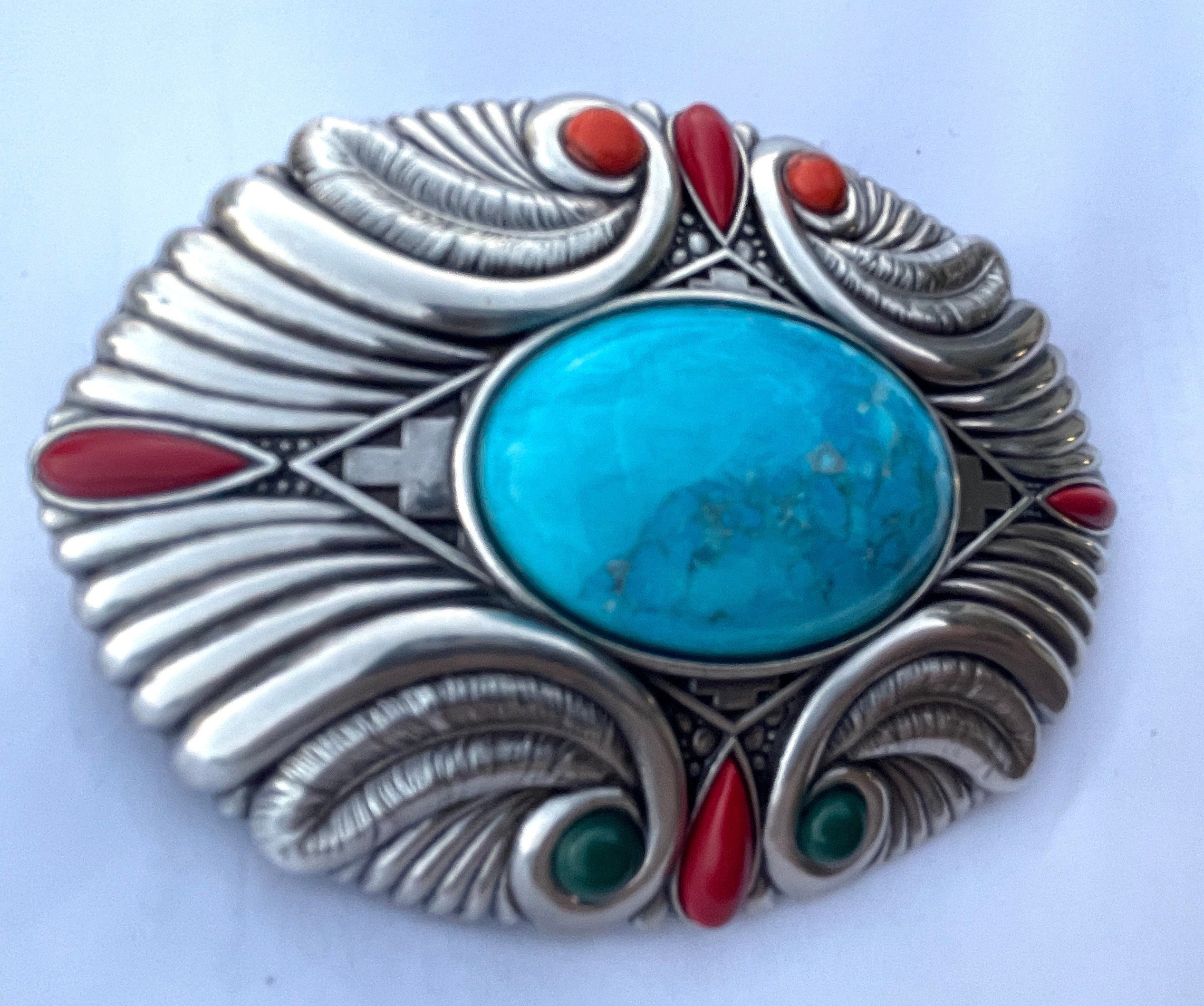 Turquoise Southwestern Belt Buckle