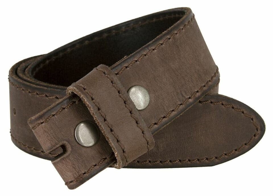 1.5'' Wide Dark Brown Soft Leather Belt Strap